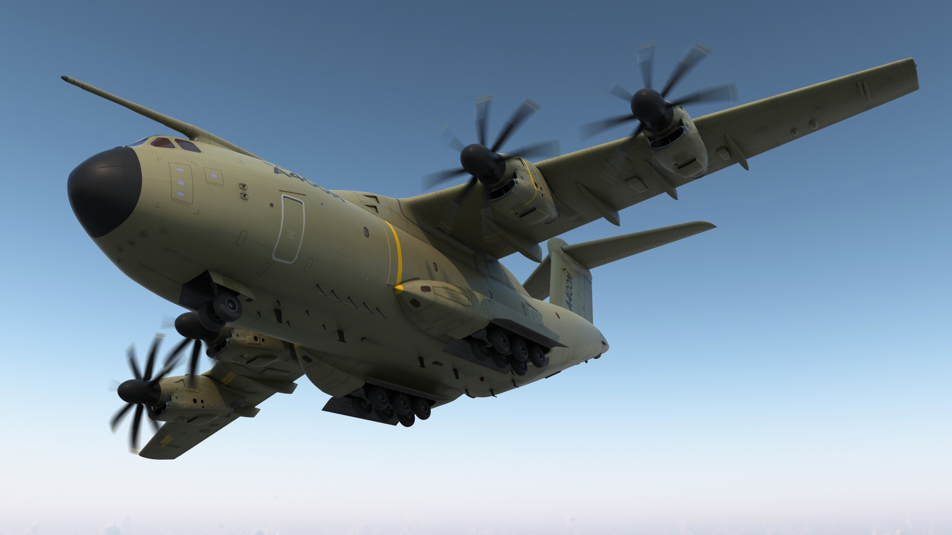 Airbus A400M Military Transport Green 3D