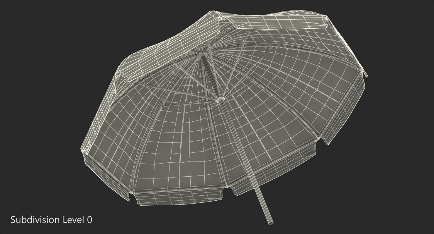 3D Open Umbrella model