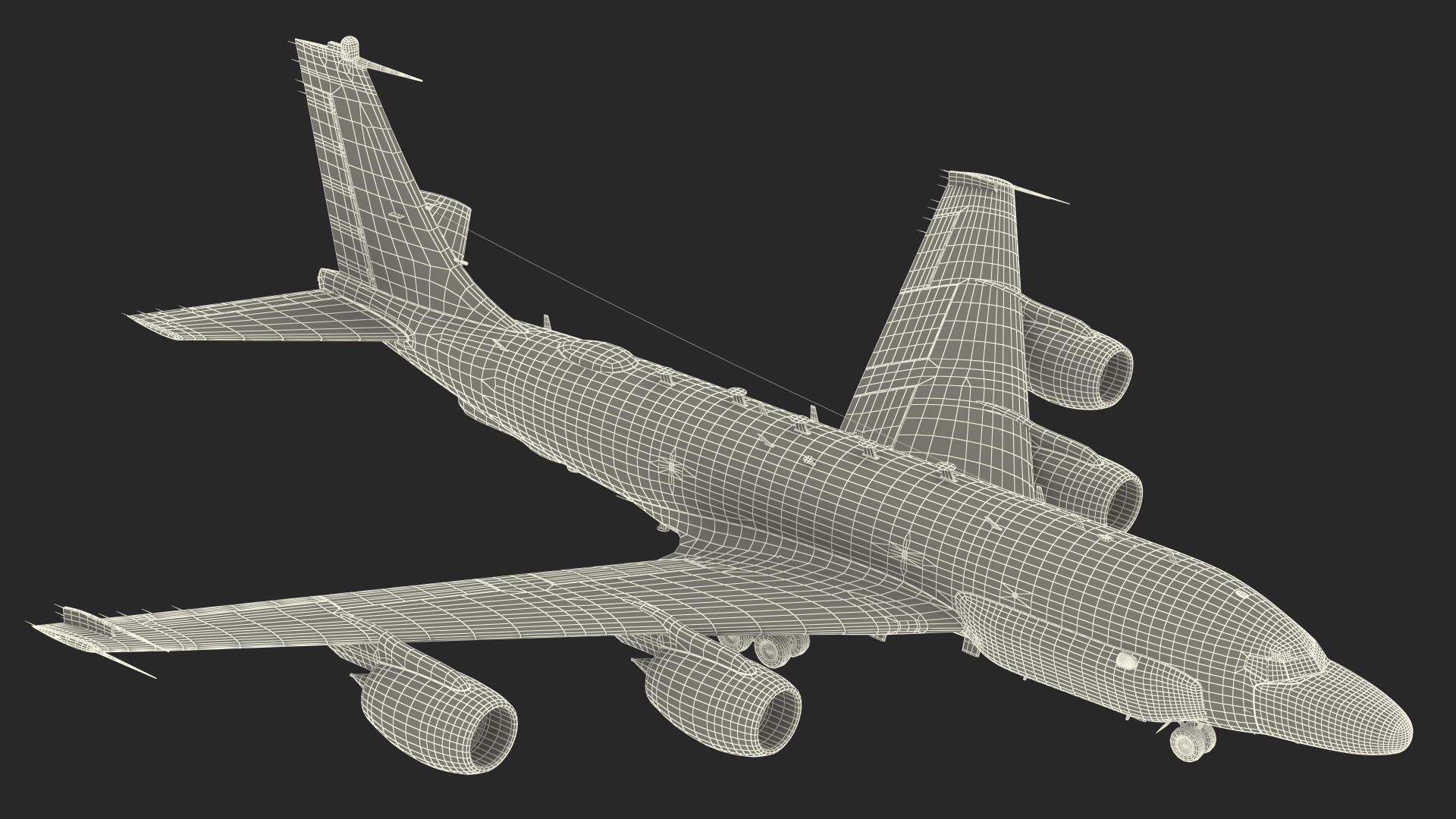 3D Boeing RC-135 Large Reconnaissance Aircraft model