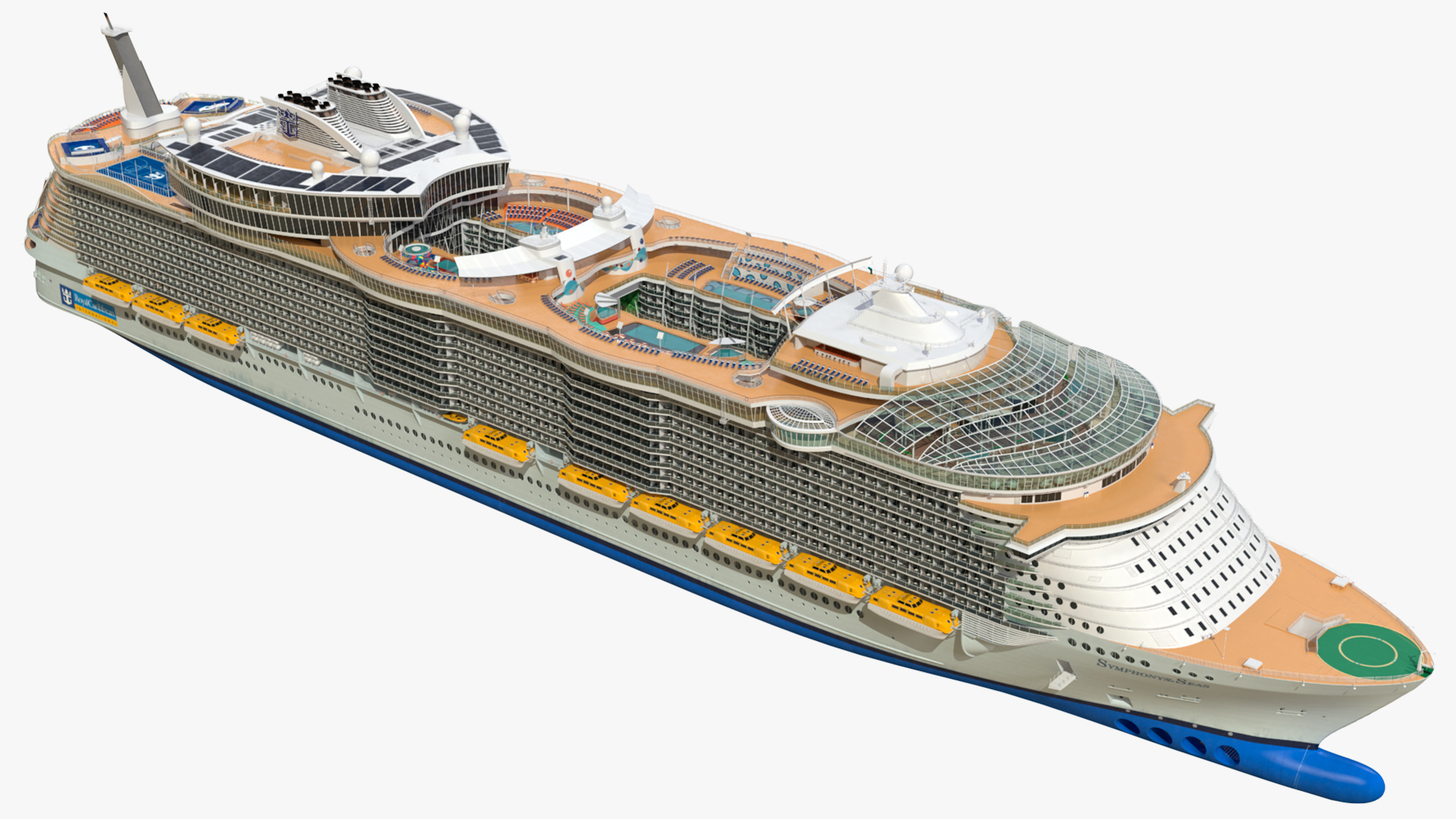 Oasis Class Cruise Ship Symphony of The Seas 3D model