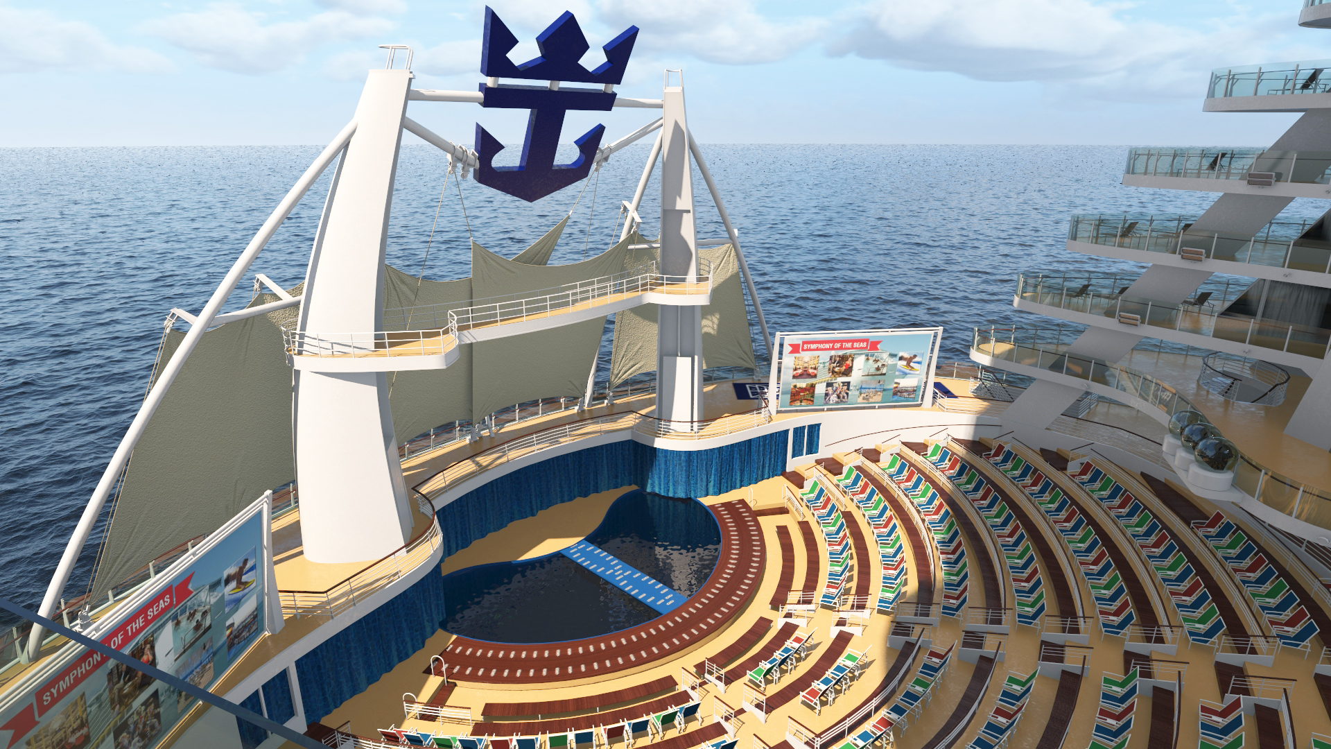 Oasis Class Cruise Ship Symphony of The Seas 3D model