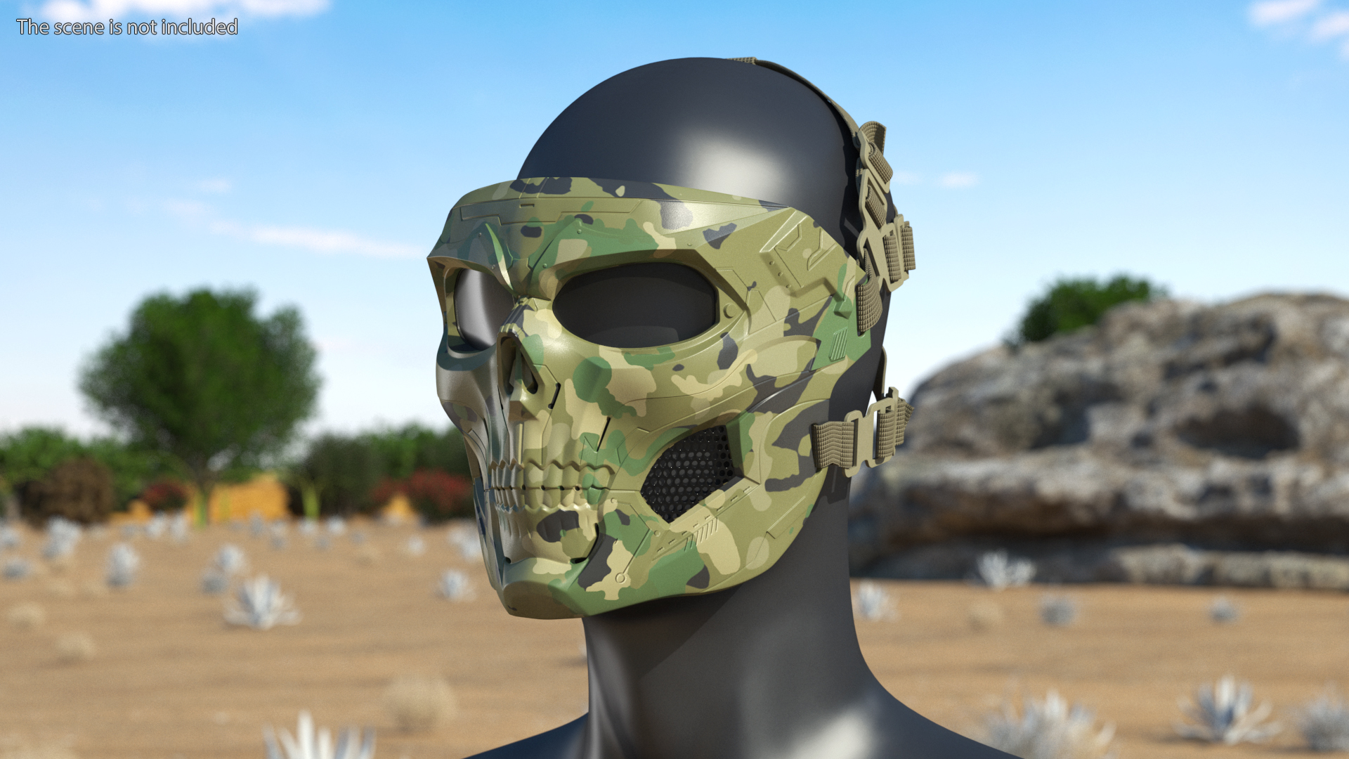 3D model Tactical Mask Skull Camouflage