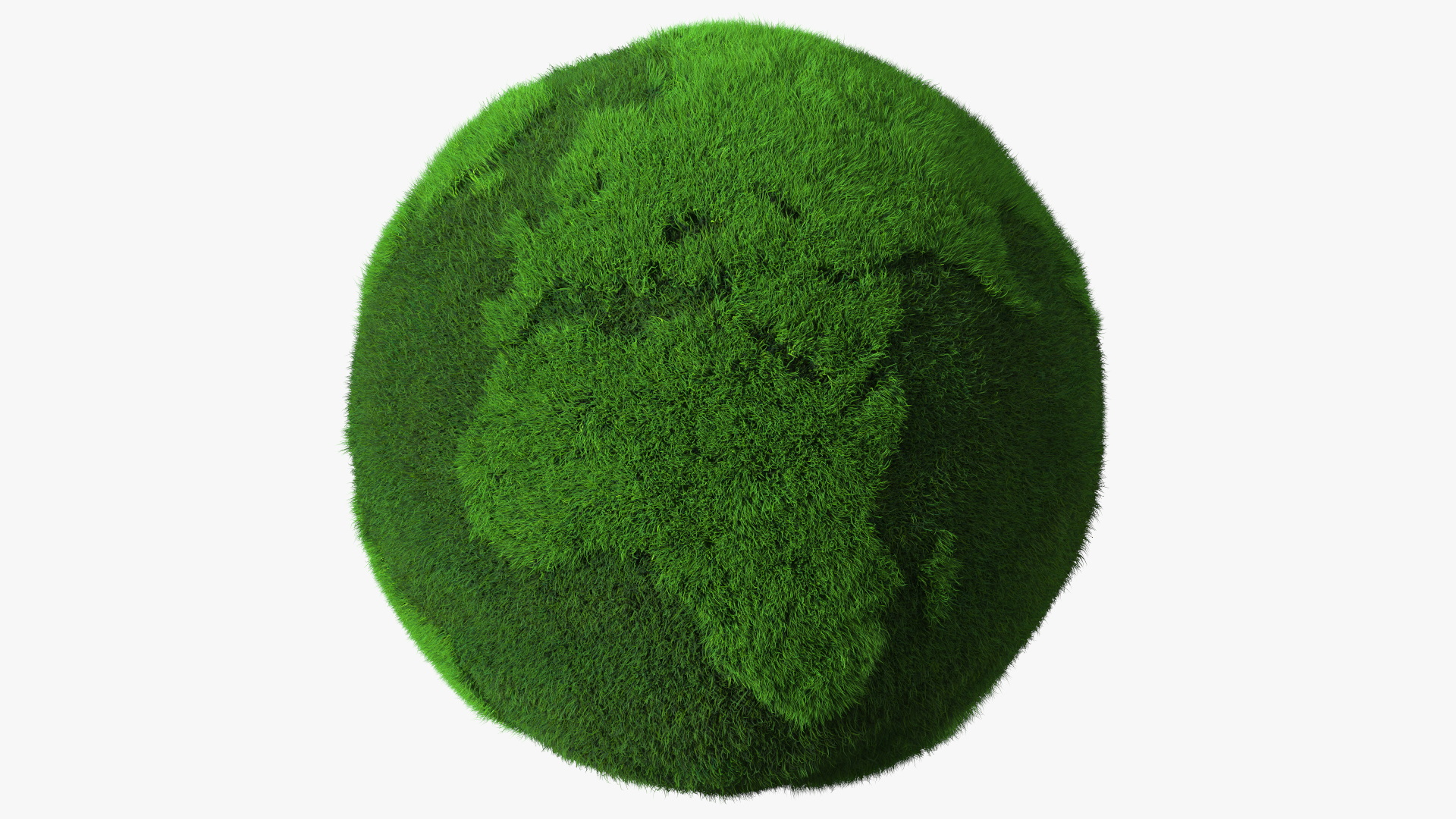 3D model Grass Stylized Earth Globe Fur