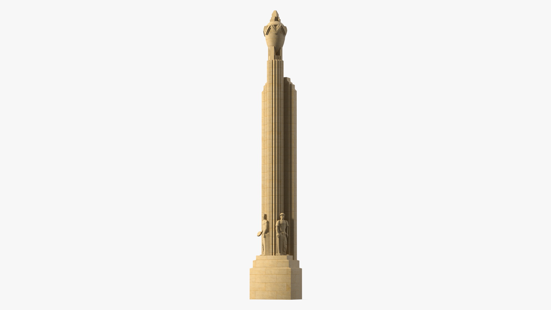 3D Decorative Architectural Column Pillar with Statues