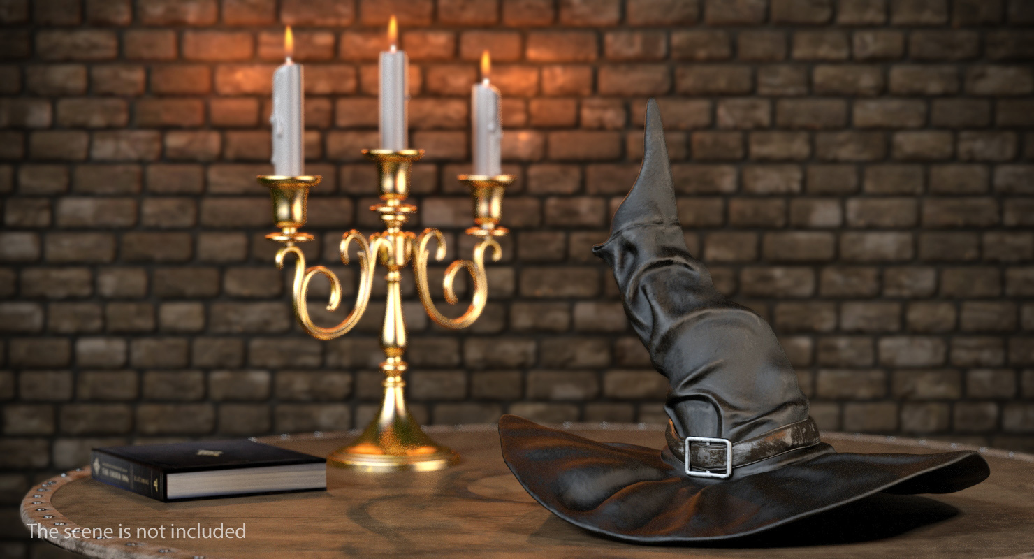 3D Old Witch Hat model