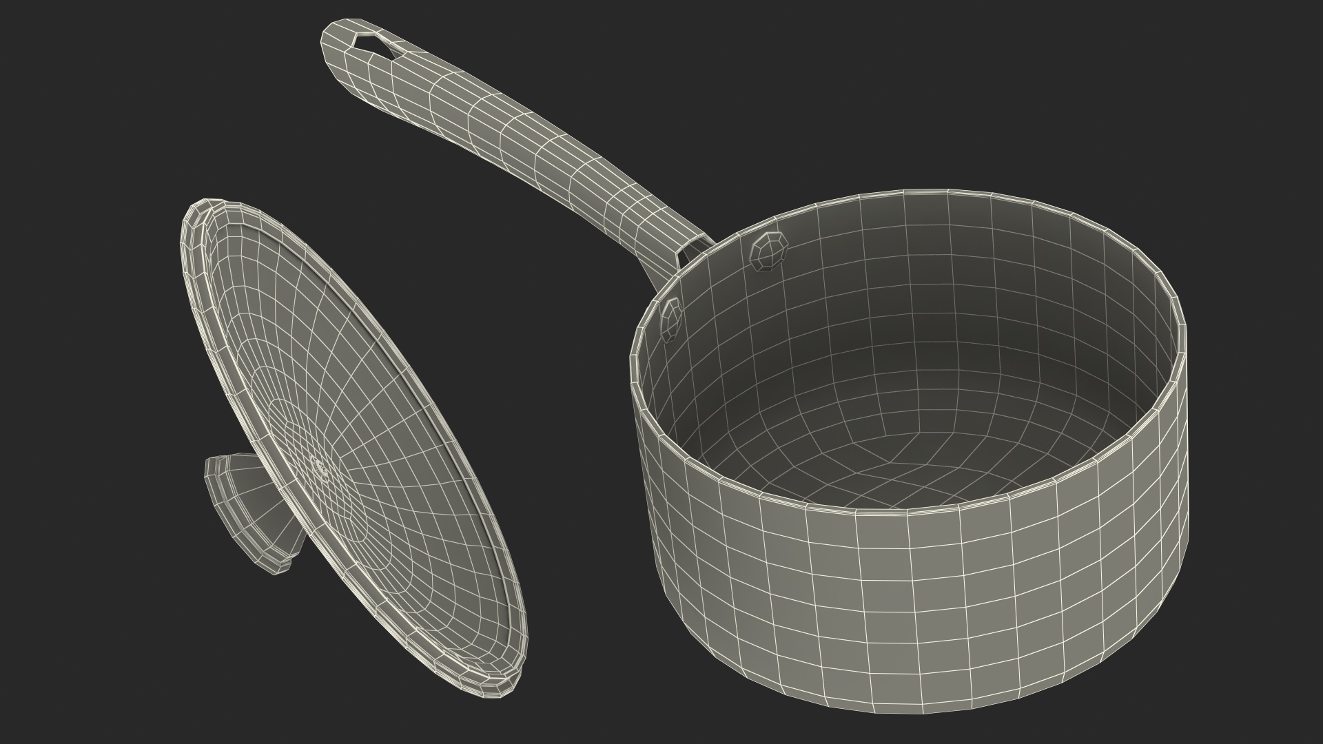 3D Tower Saucepan Set model