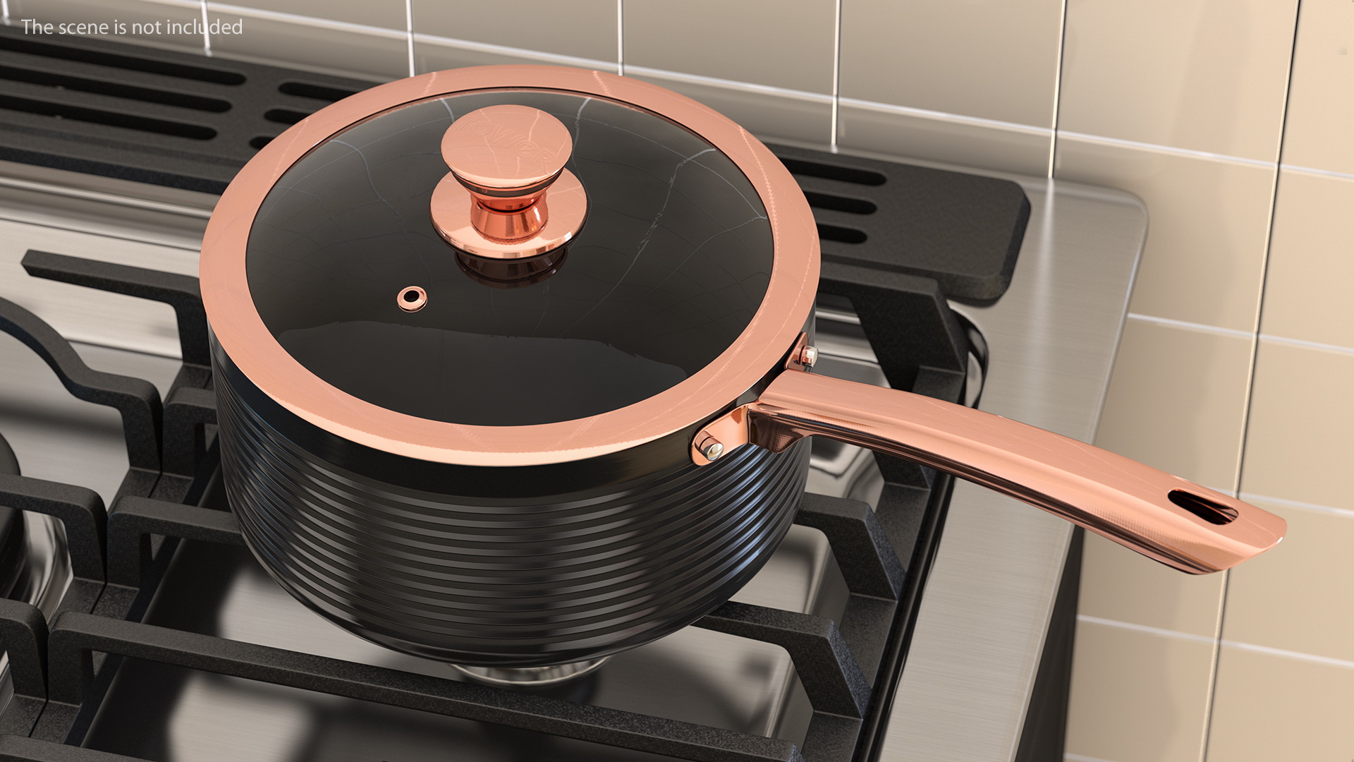 3D Tower Saucepan Set model