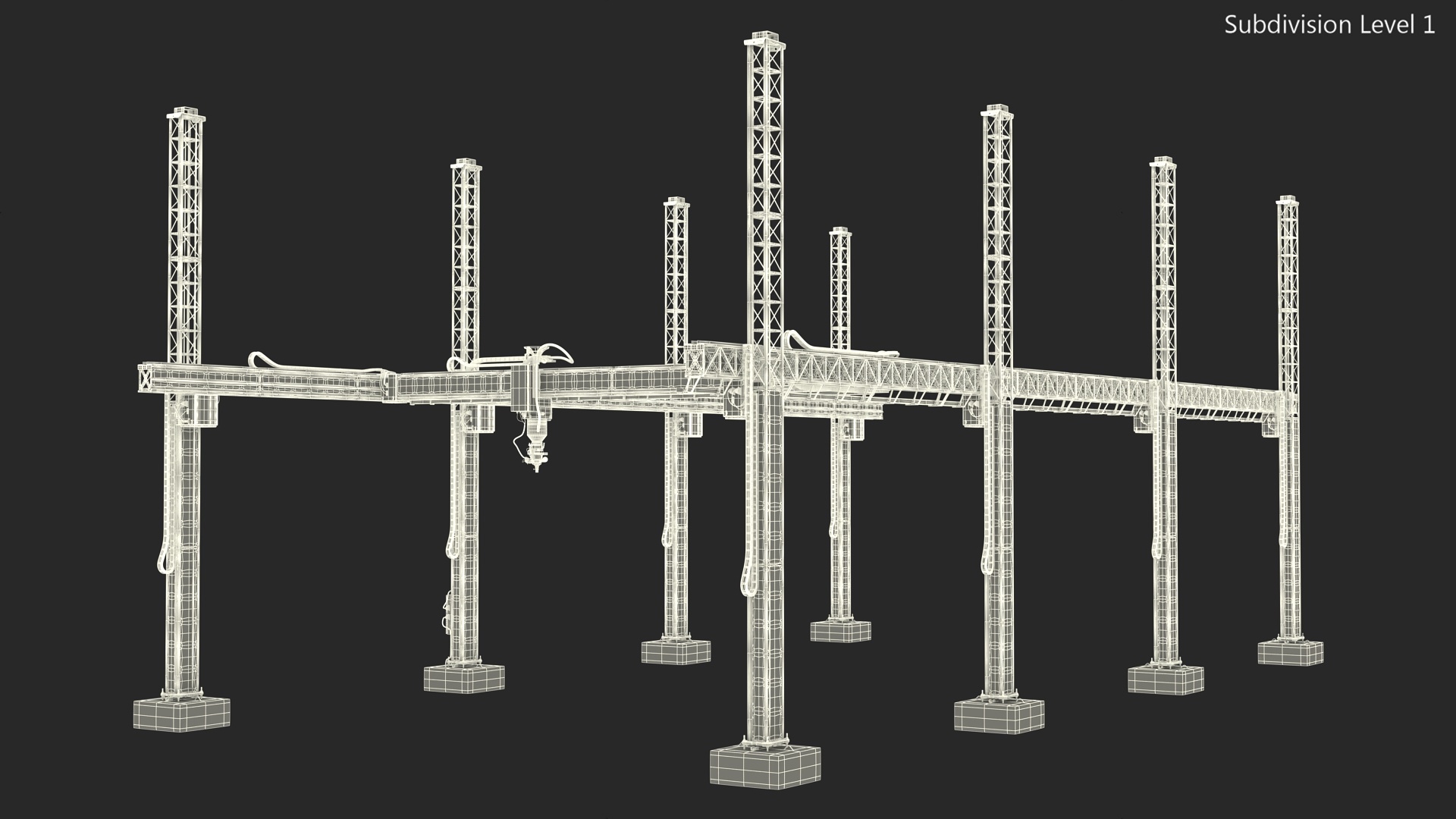 House Construction 3D Printer Generic Rigged 3D model