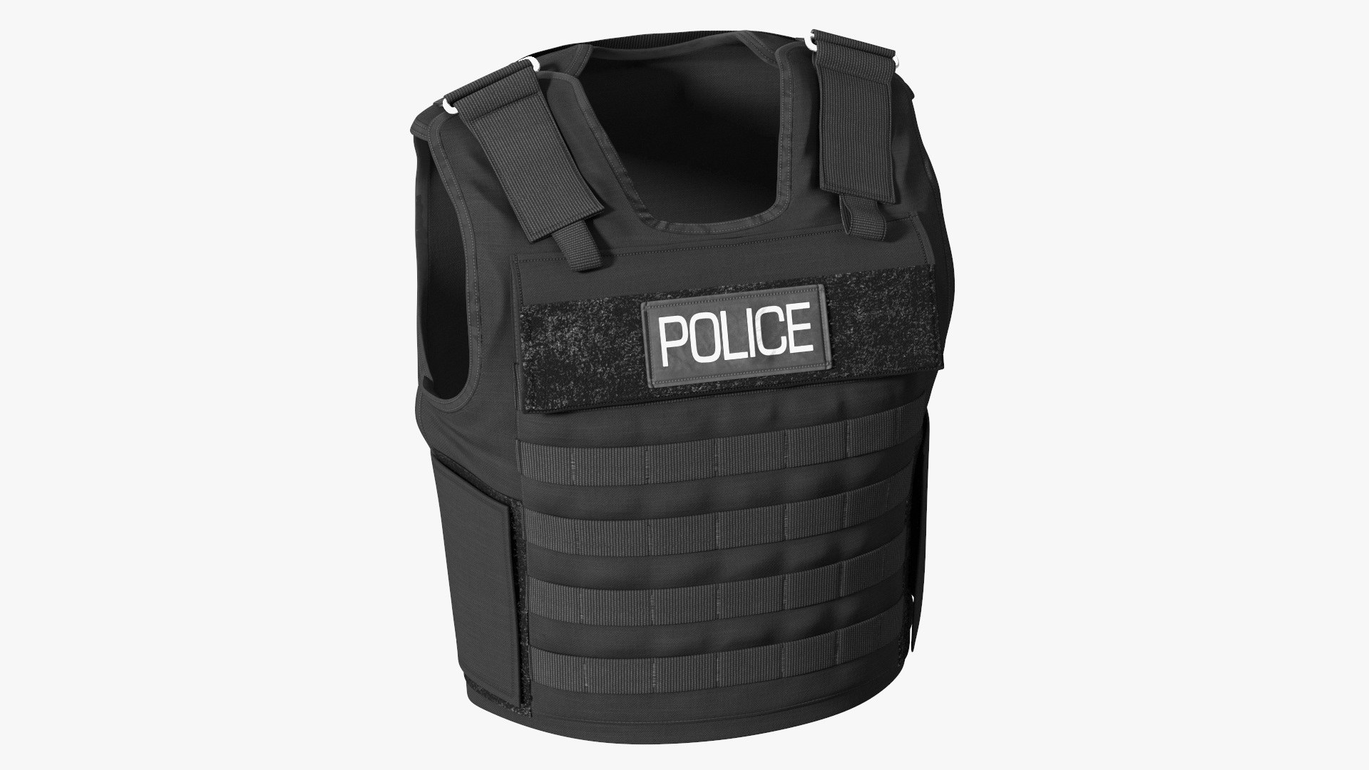 3D Police Black Body Armor Carrier