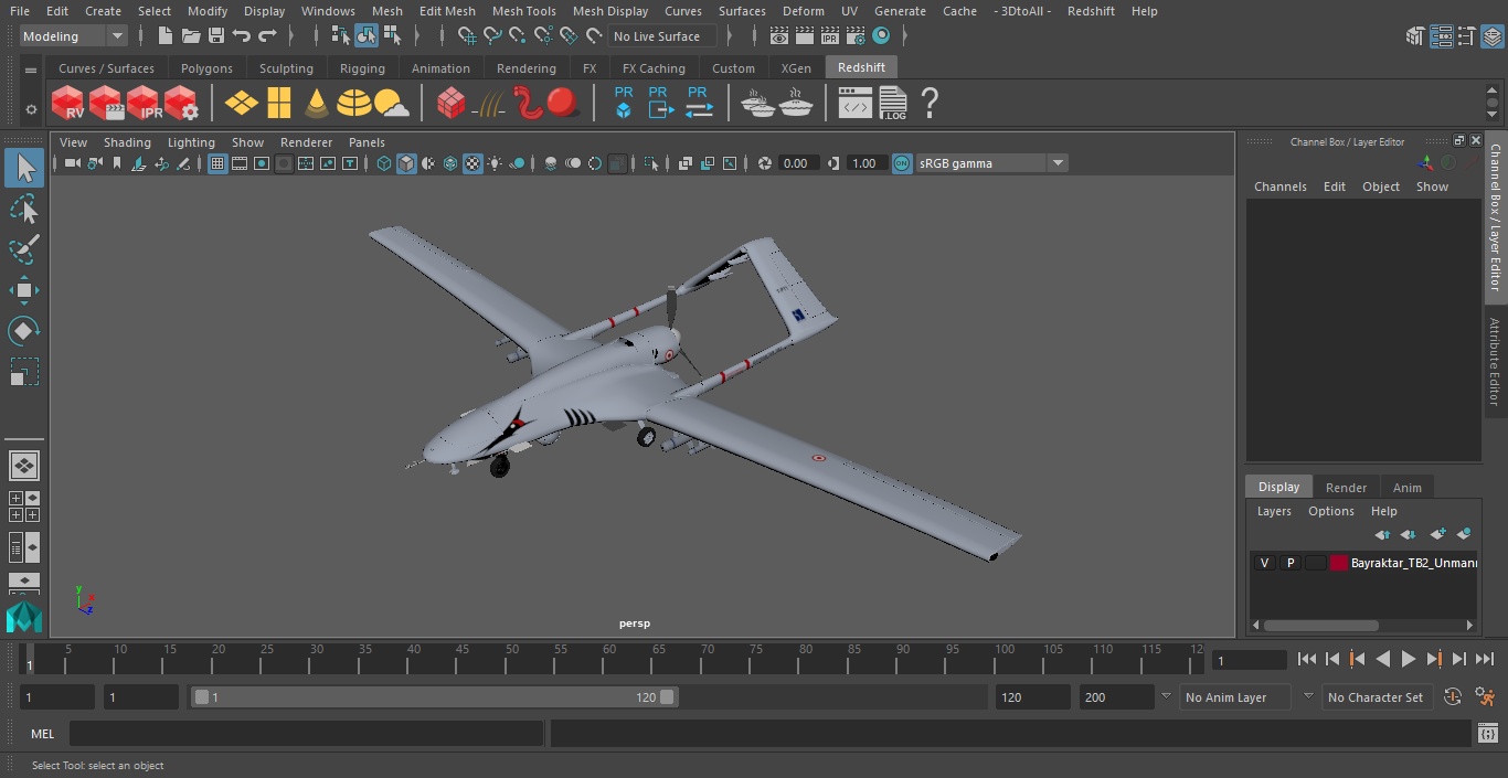 3D model Unmanned Combat Aerial Vehicle