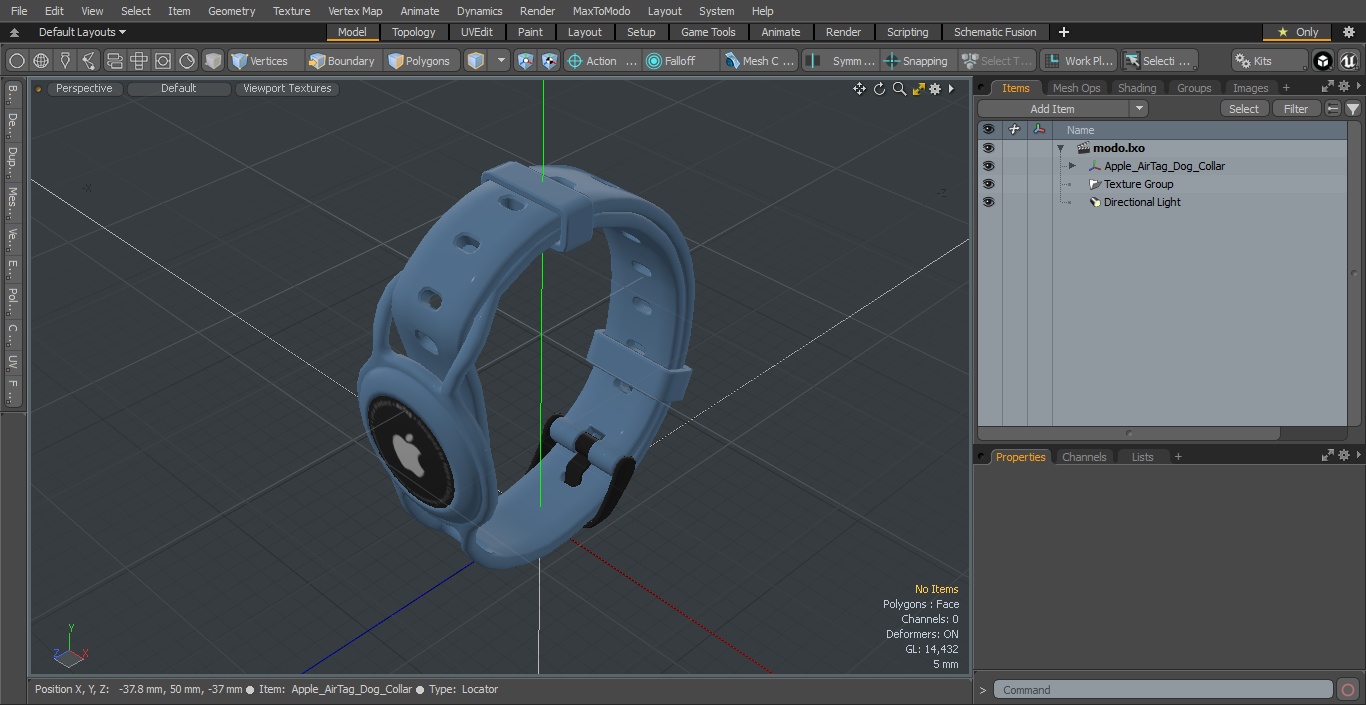 3D Apple AirTag Dog Collar model