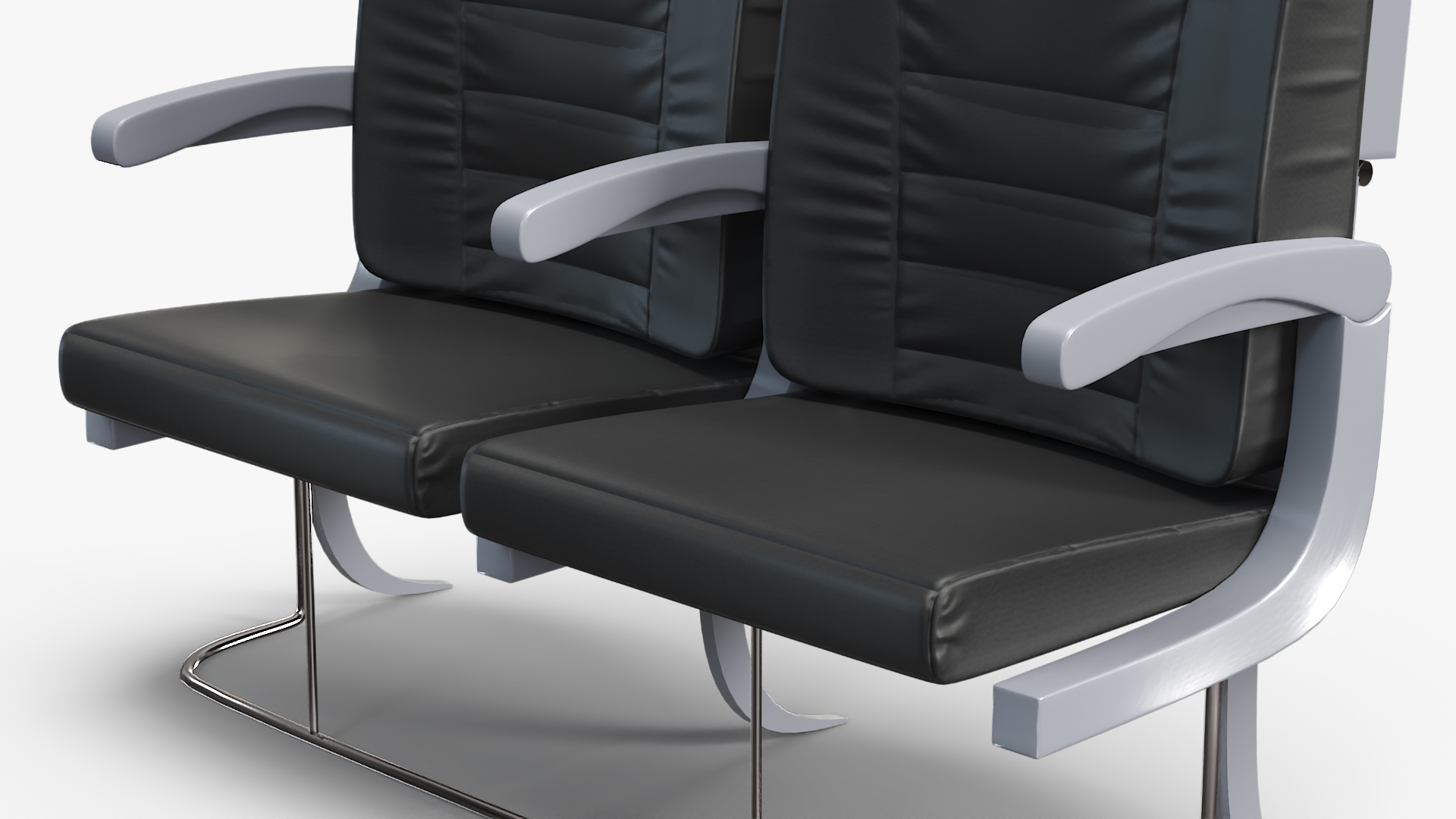 3D Passenger Aircraft Double Seats