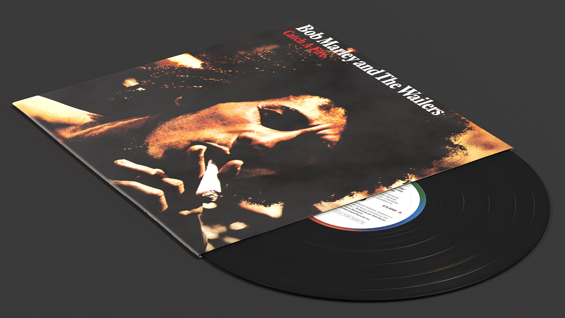 Vinyl Record Album Bob Marley 3D model