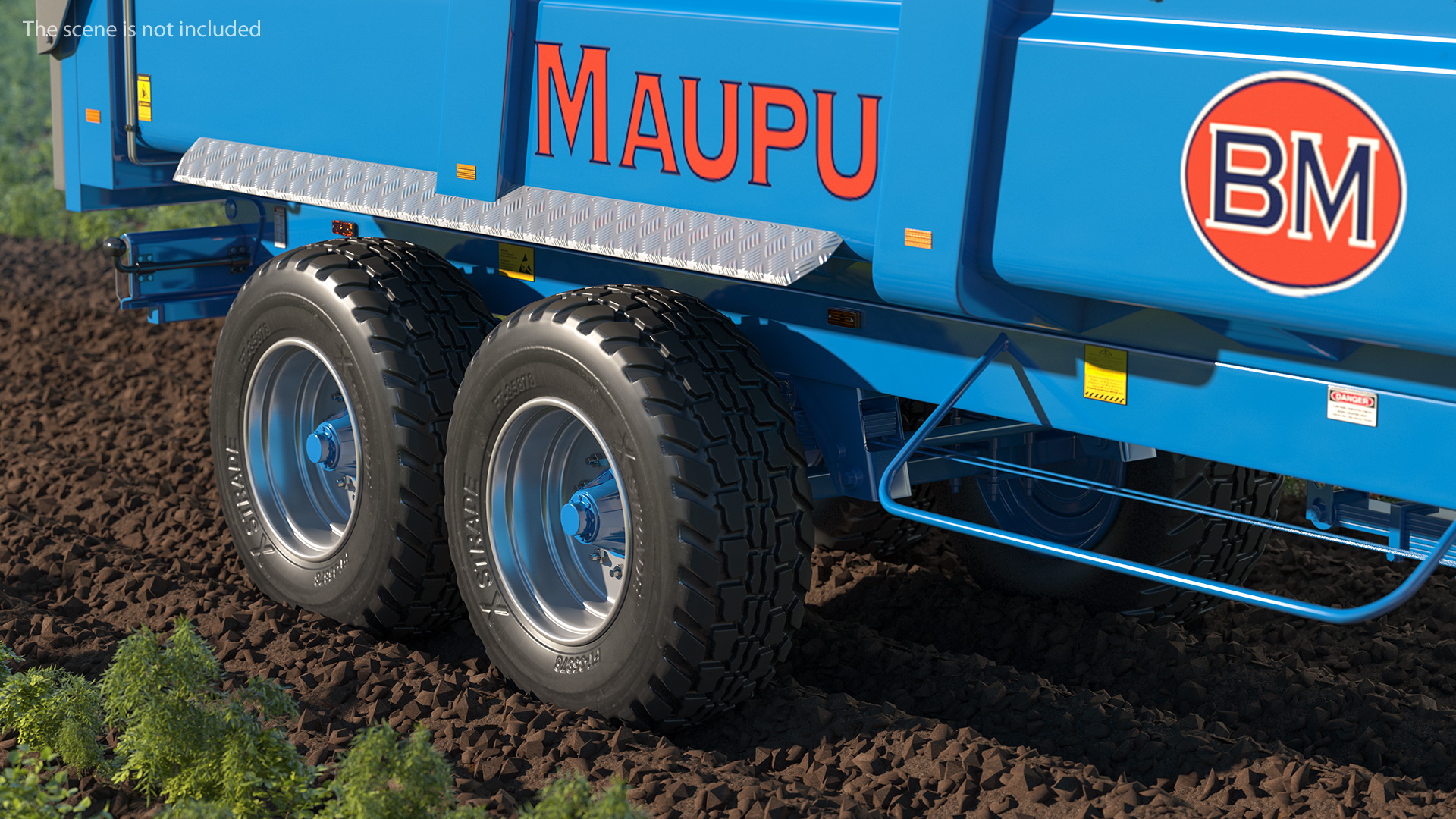 Maupu 18t Body Tipper Trailer Clean Rigged 3D