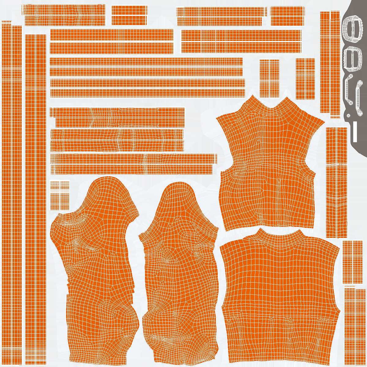 3D Straitjacket Restraint Outfit Orange