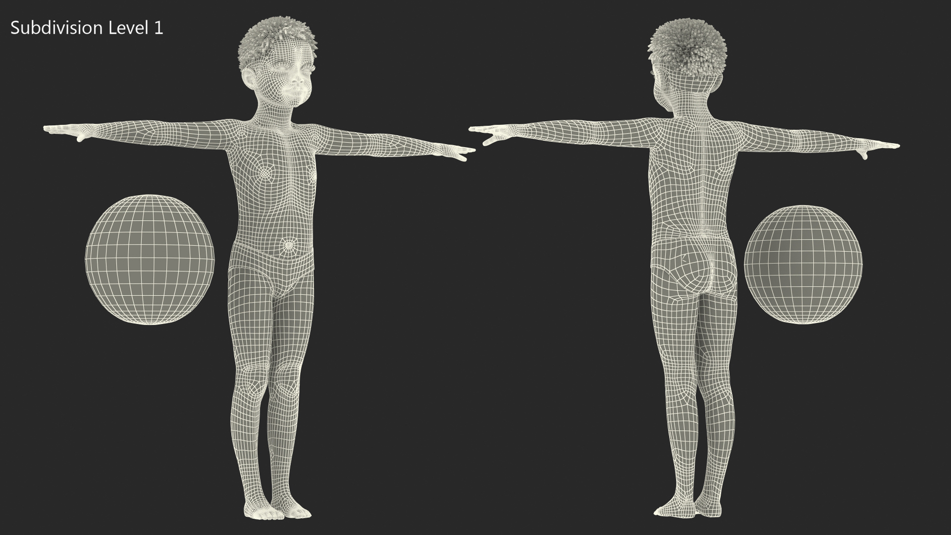 3D Black Child Boy Beach Style Rigged for Maya model