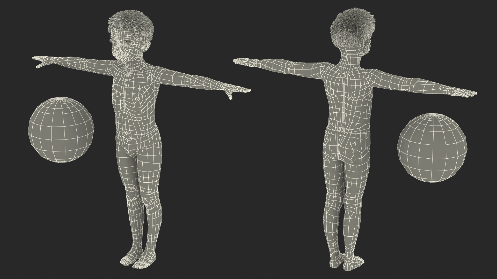 3D Black Child Boy Beach Style Rigged for Maya model