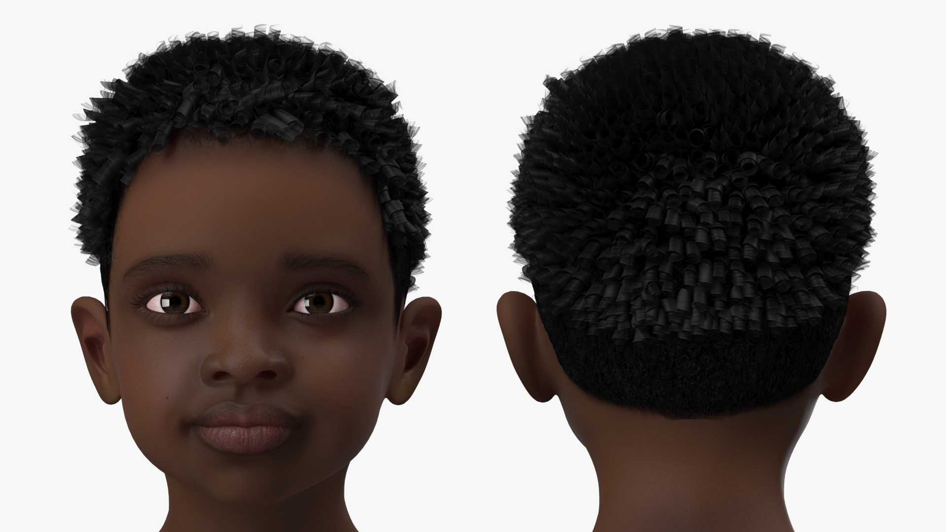 3D Black Child Boy Beach Style Rigged for Maya model