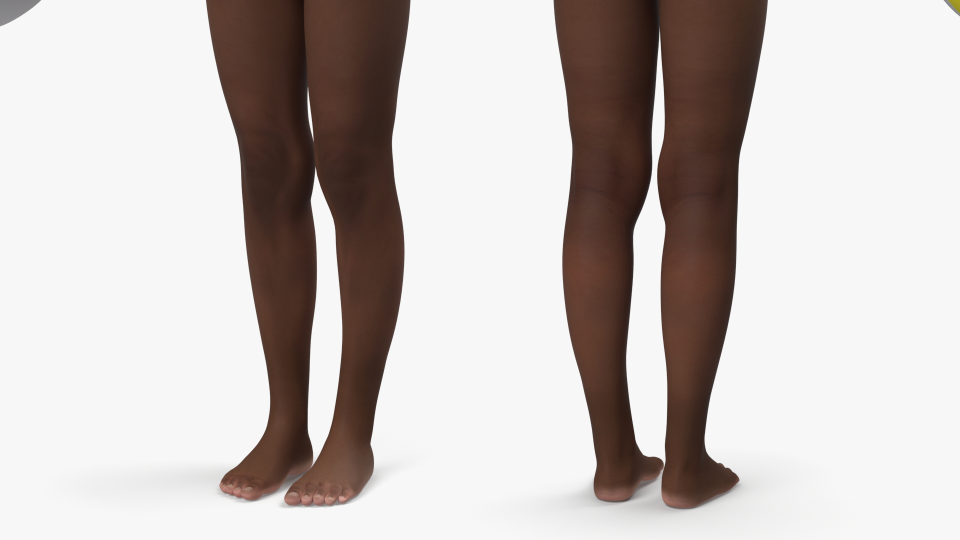 3D Black Child Boy Beach Style Rigged for Maya model