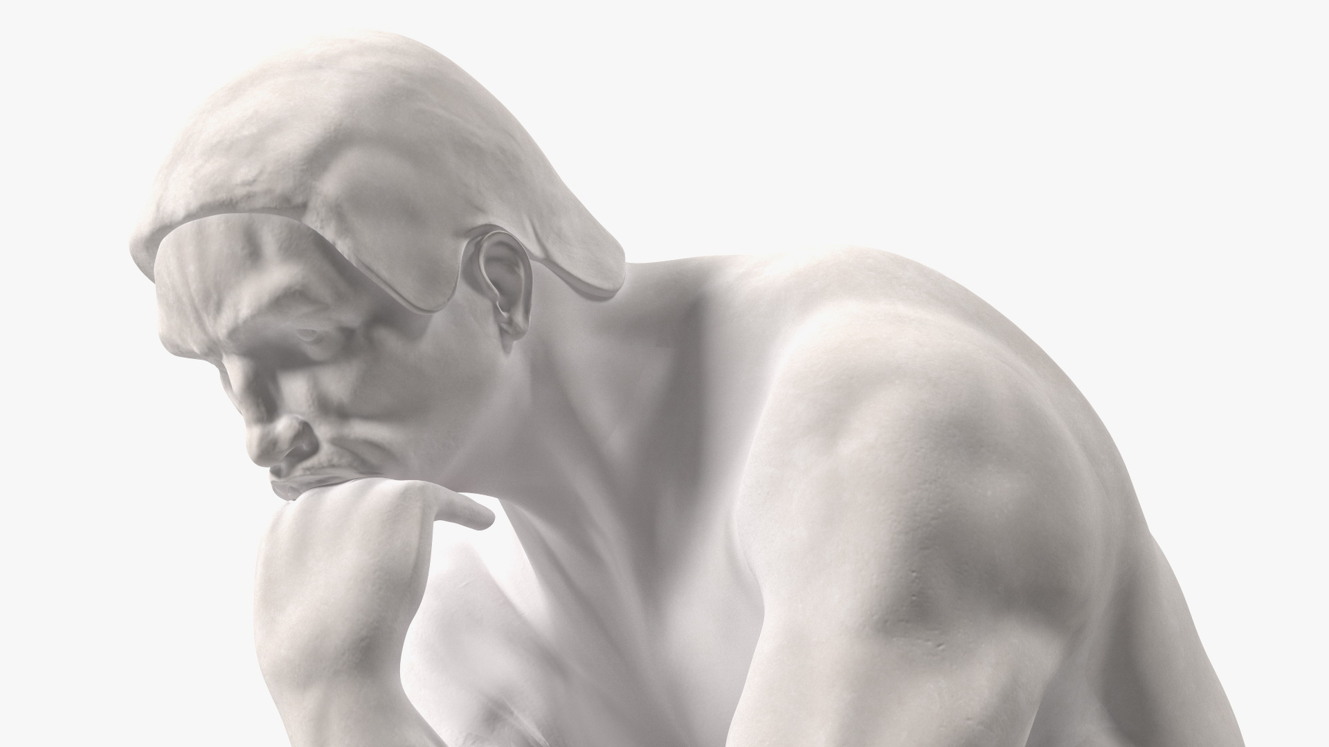 3D model The Thinker Statue Gypsum