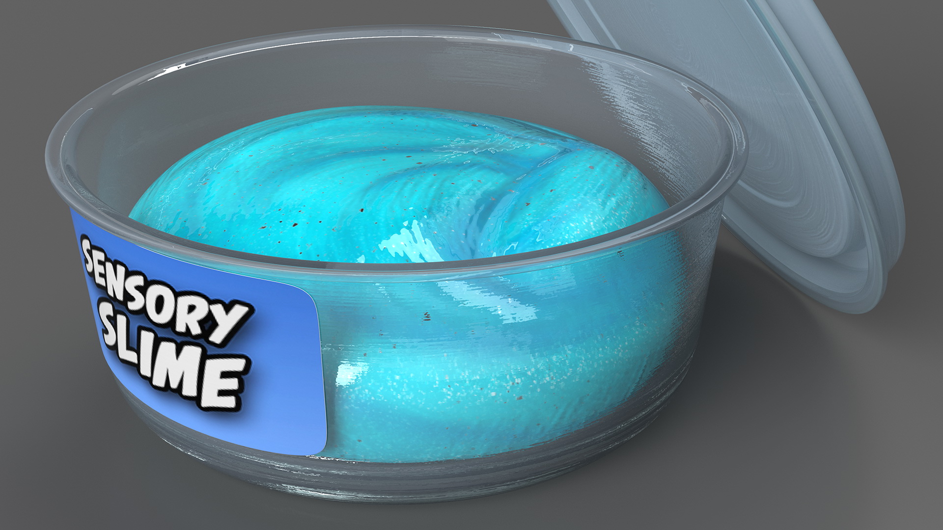 Pot Blue Toy Slimes 3D model