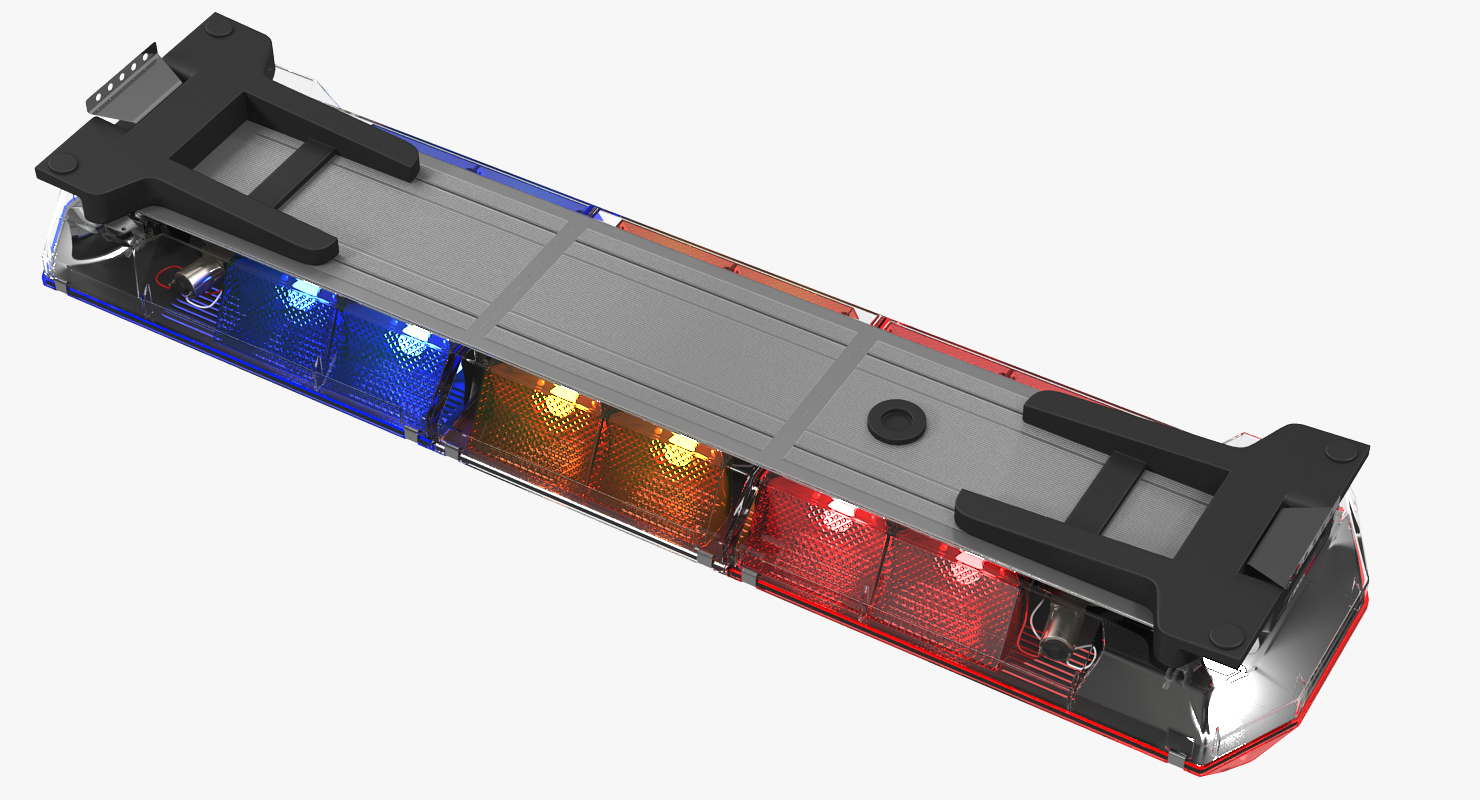 Police lightbar Code 3 mx7000 Led Arrow Stick Rigged 3D