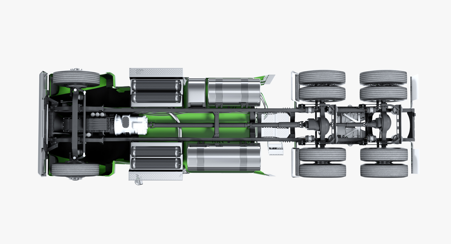 3D Long Hood Truck Generic model