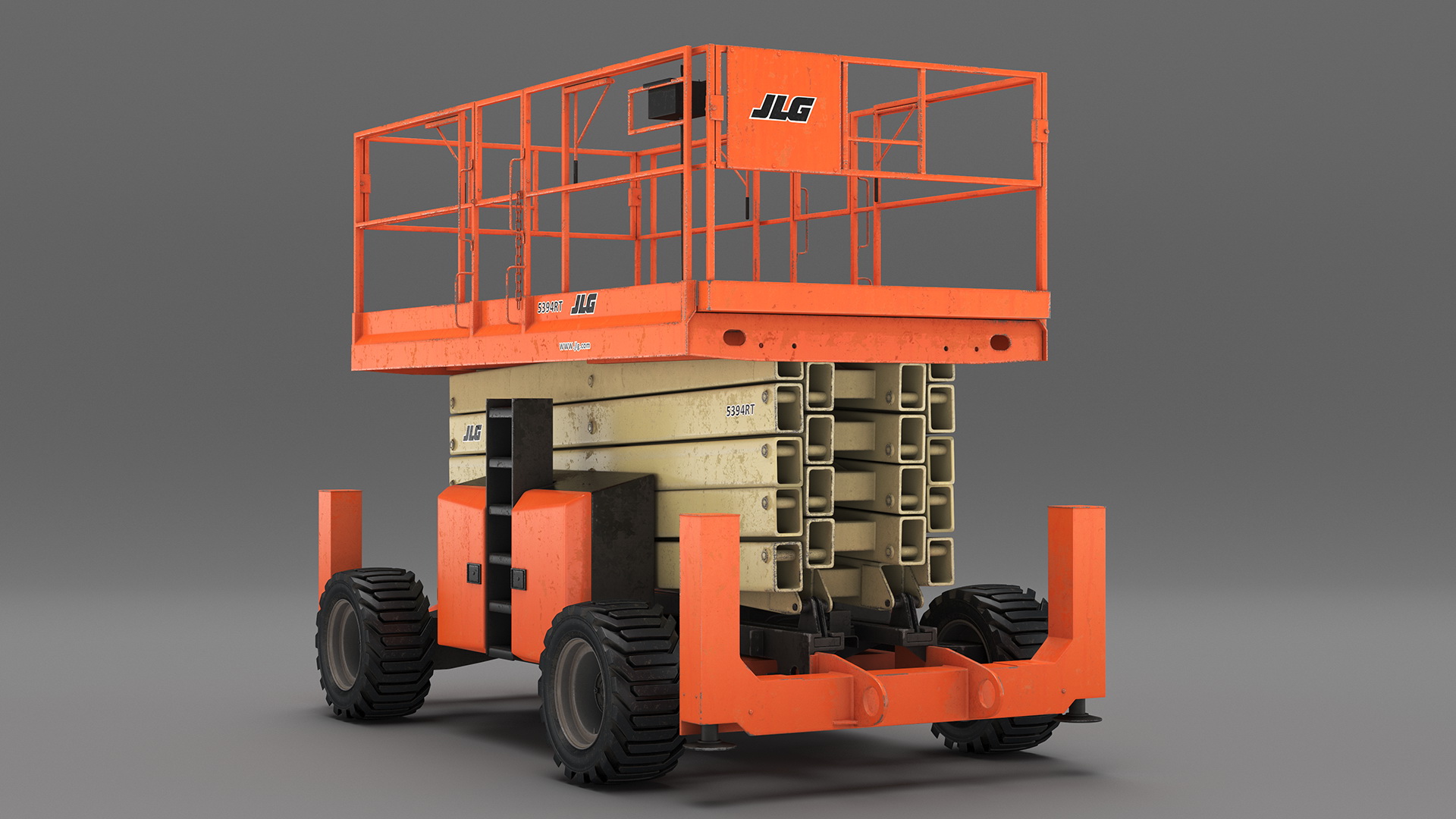 3D JLG Scissor Lift Rigged model