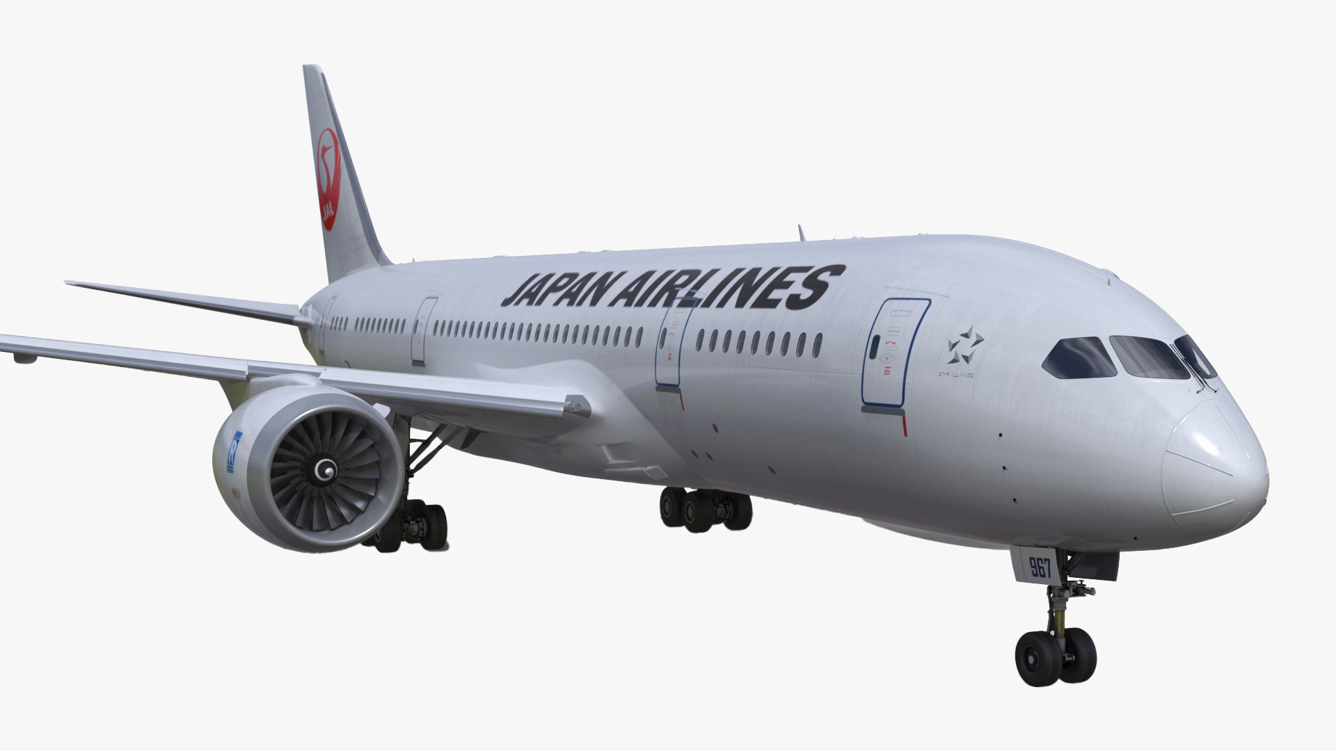 Boeing 787 Dreamliner Japan Airlines Rigged for Cinema 4D 3D