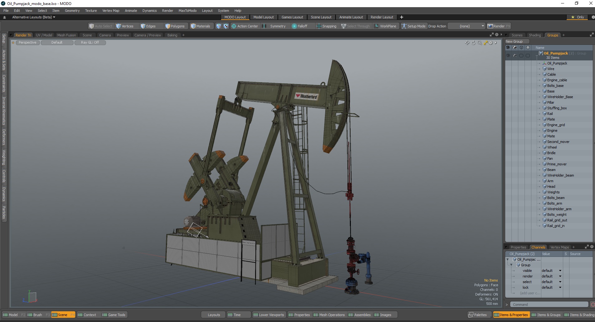 Oil Pumpjack 3D