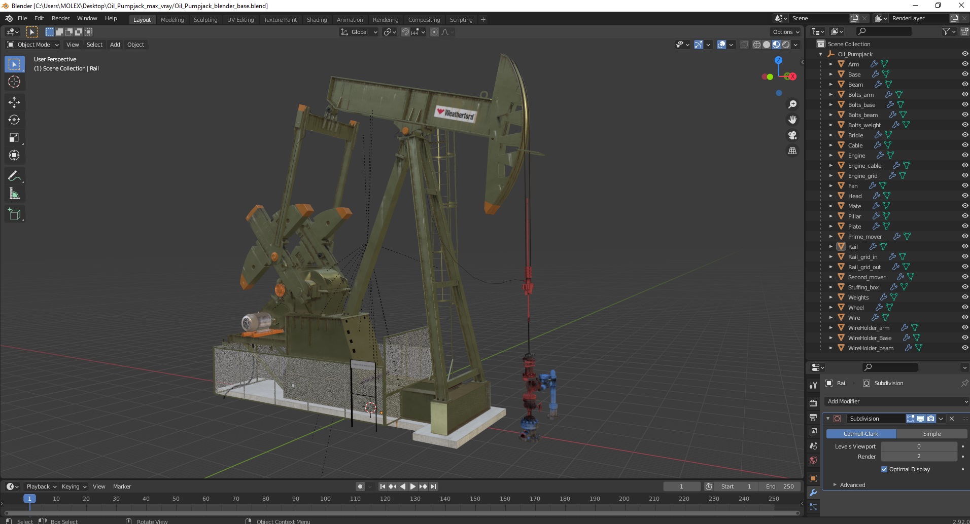 Oil Pumpjack 3D