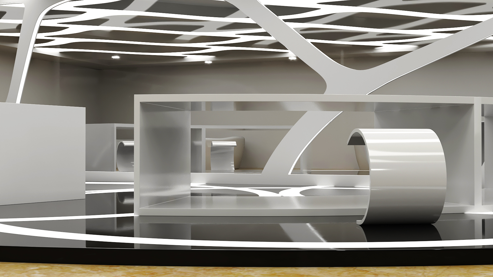 3D Futuristic Office Interior