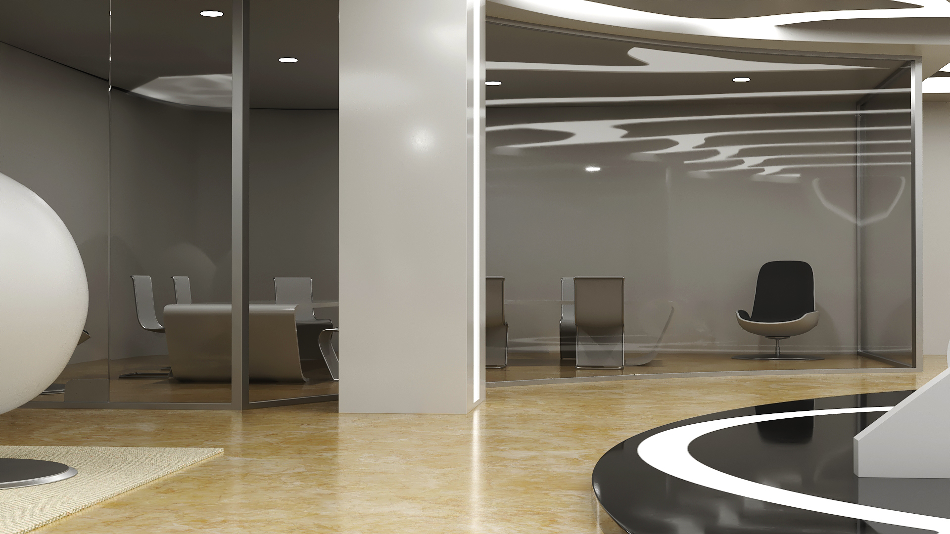 3D Futuristic Office Interior