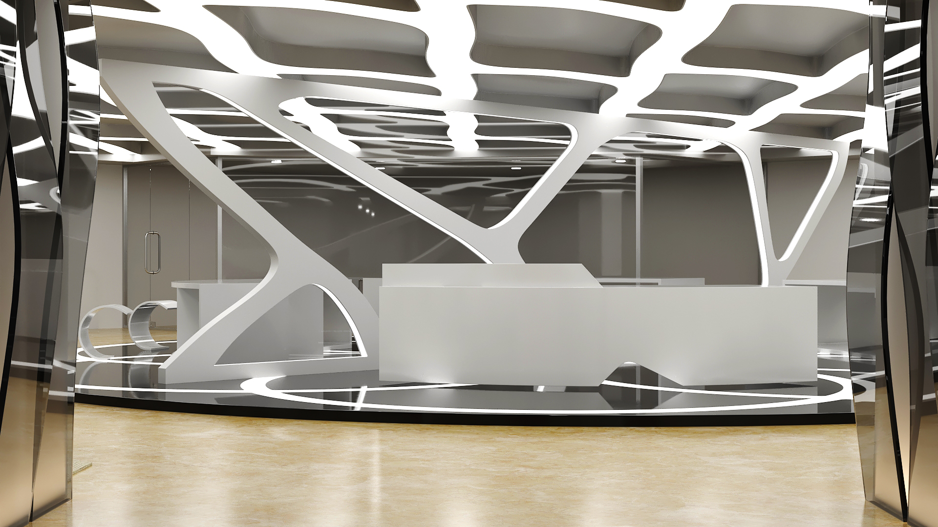 3D Futuristic Office Interior