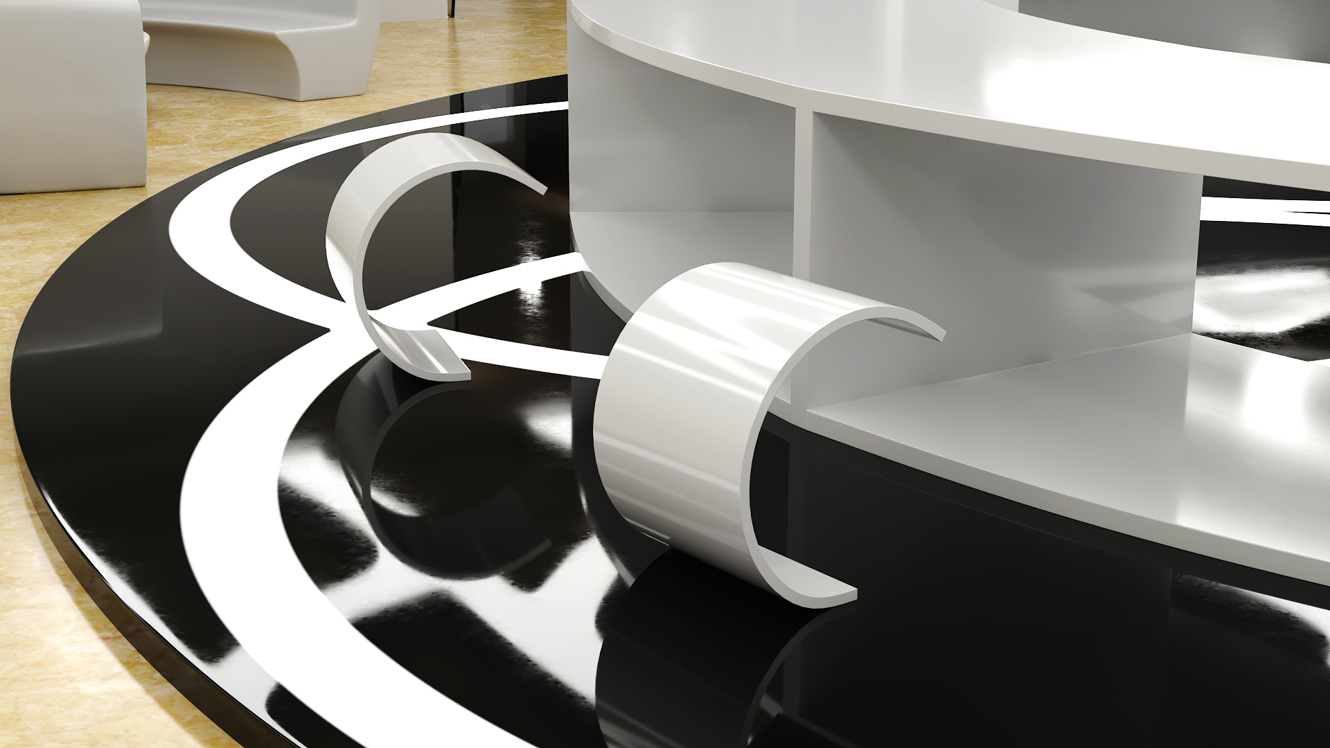 3D Futuristic Office Interior