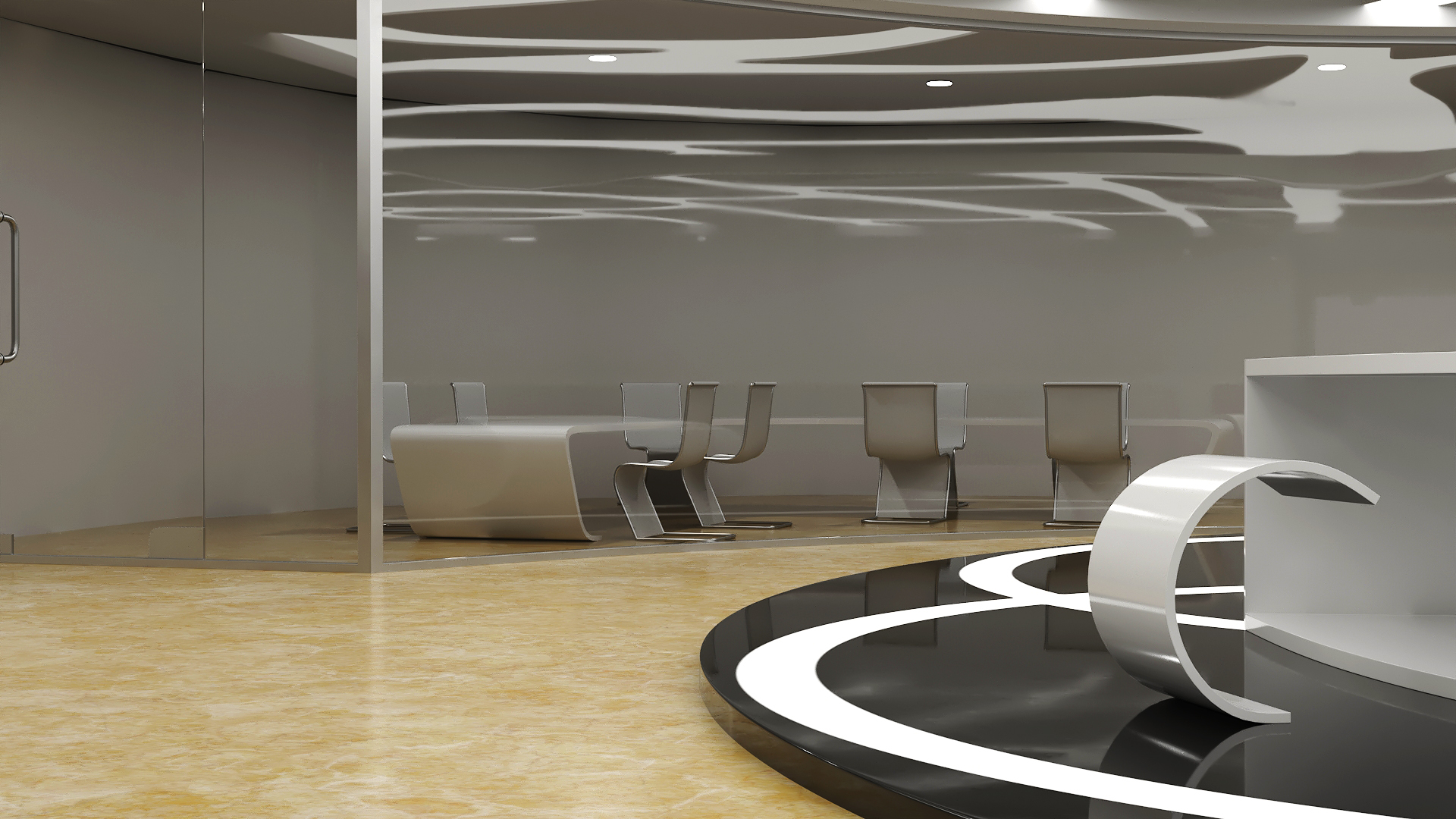 3D Futuristic Office Interior