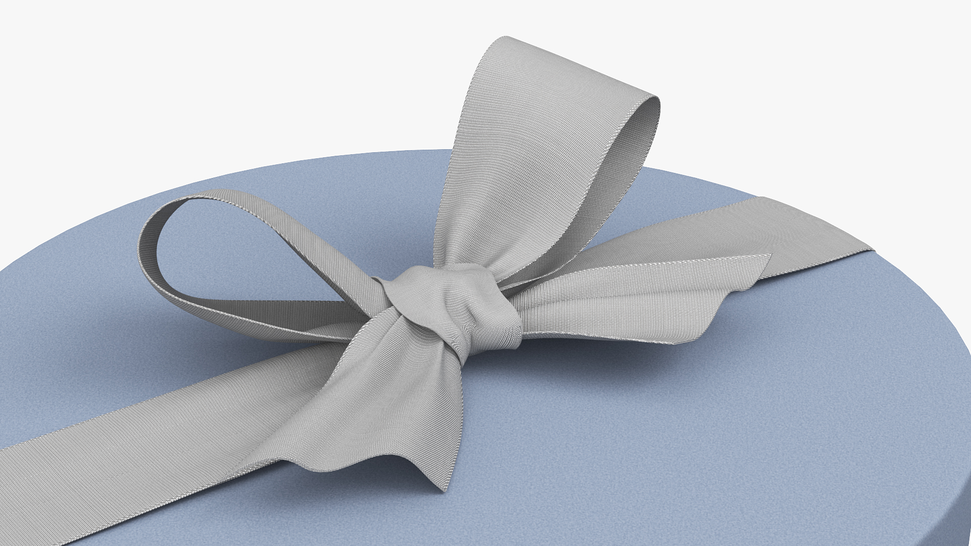 3D Round Gift Box with Ribbon