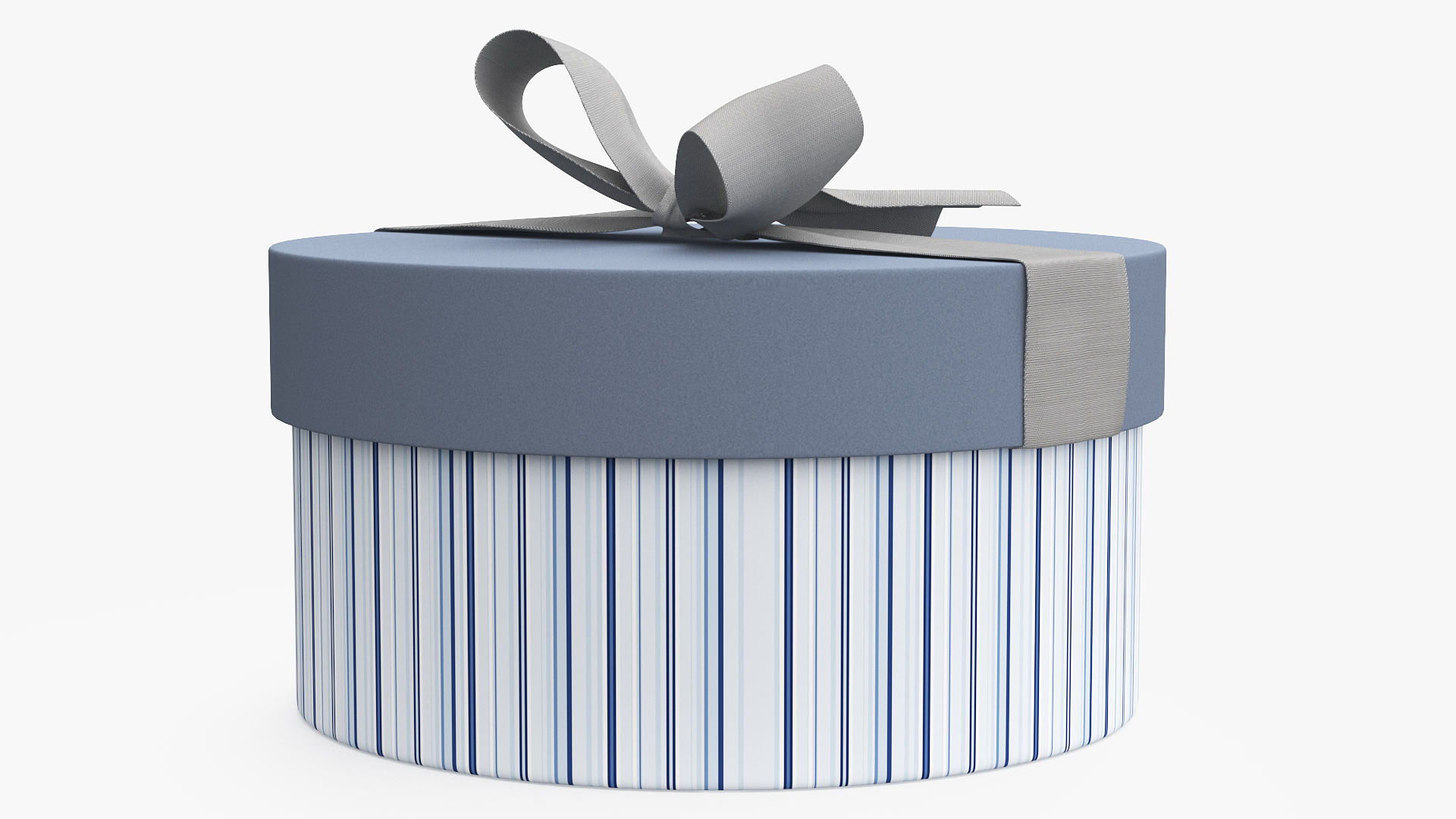 3D Round Gift Box with Ribbon