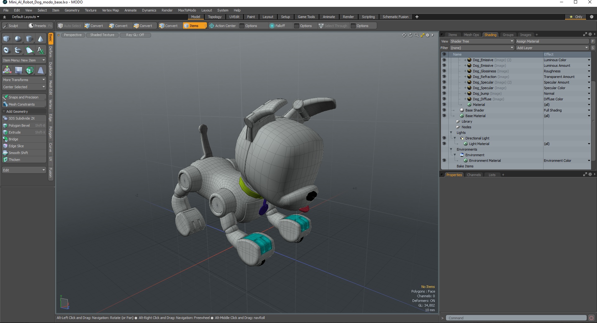 Mini AI Robot Dog 3D