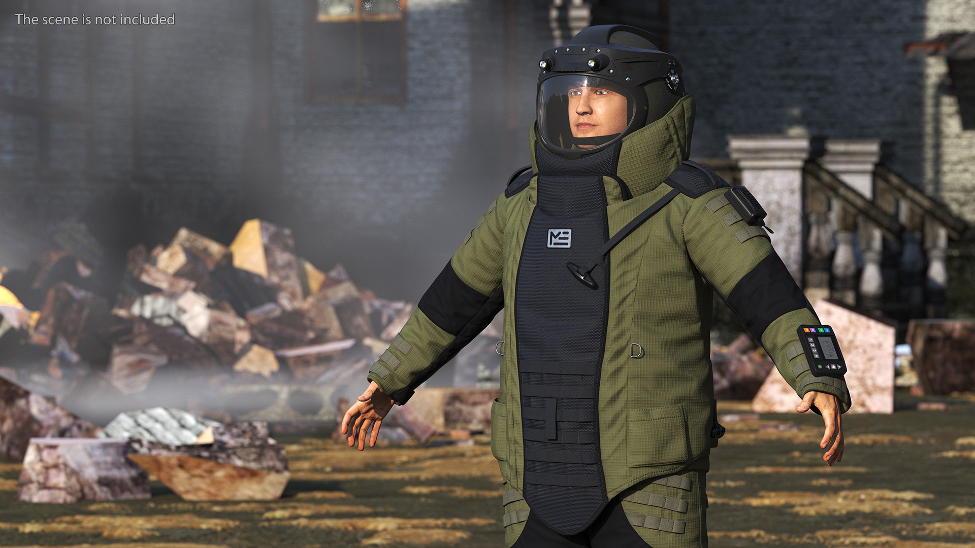 EOD 10 Bomb Suit Rigged for Cinema 4D 3D