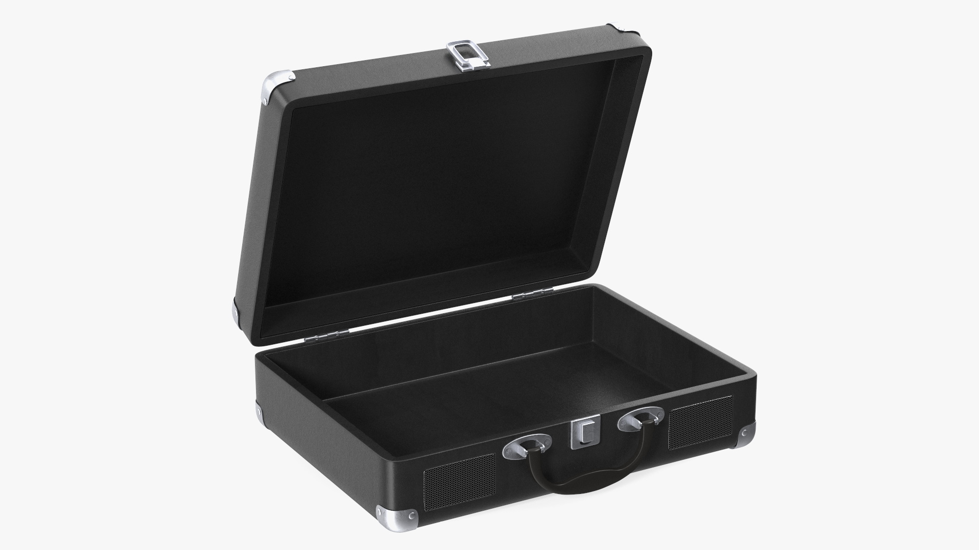 3D model Retro Black Suitcase Open