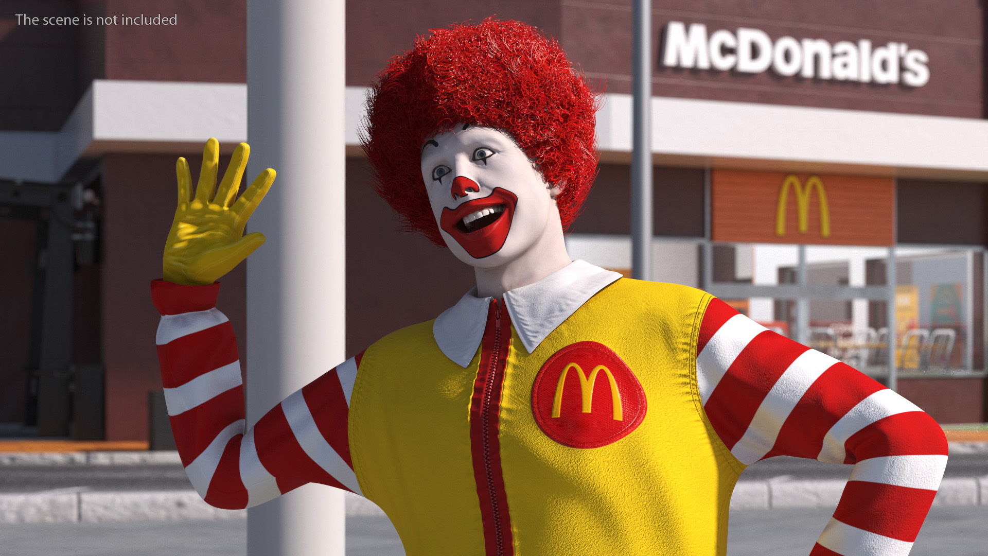 McDonalds Clown and McDonalds Pylon Fur 3D model