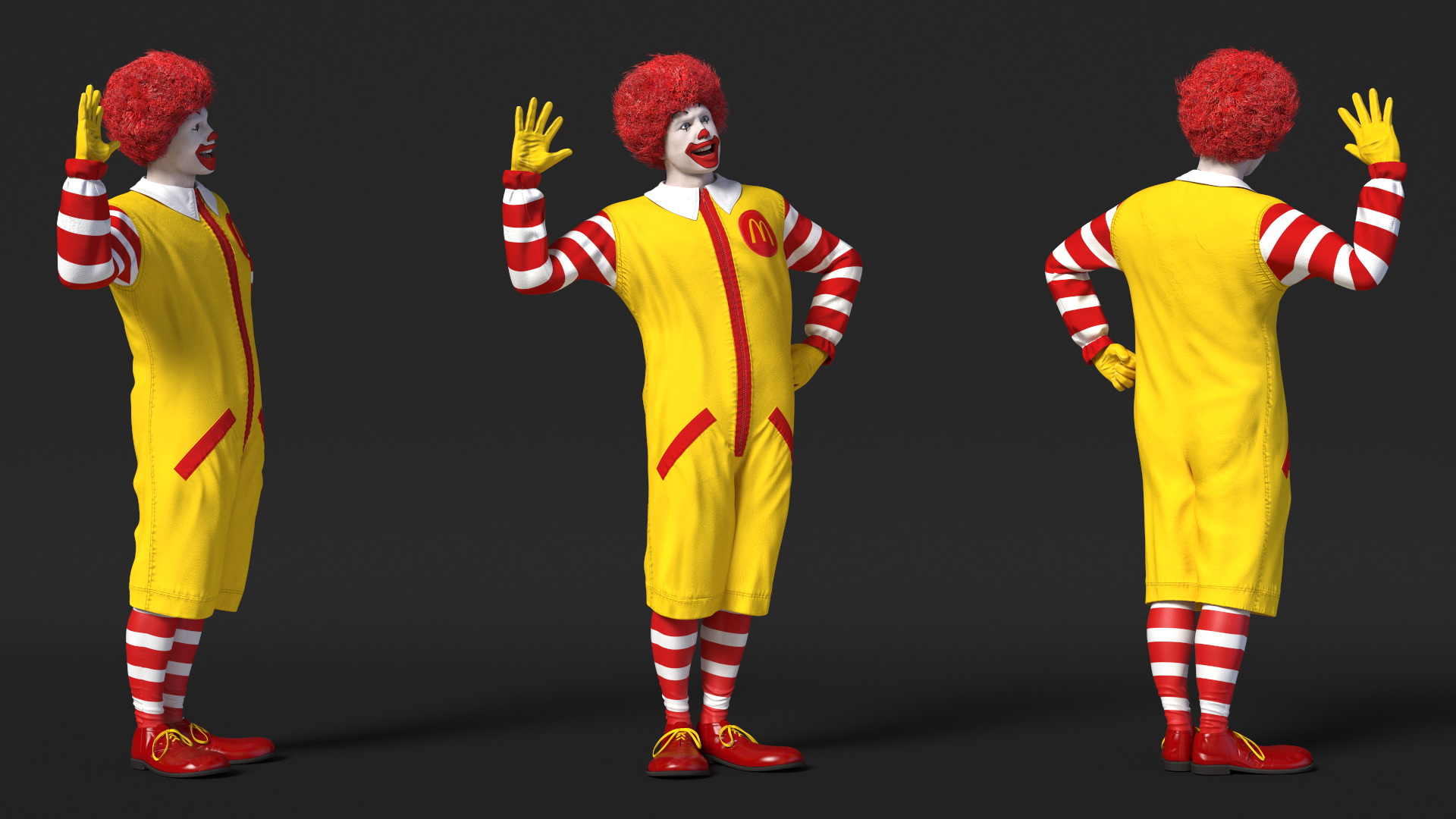 McDonalds Clown and McDonalds Pylon Fur 3D model