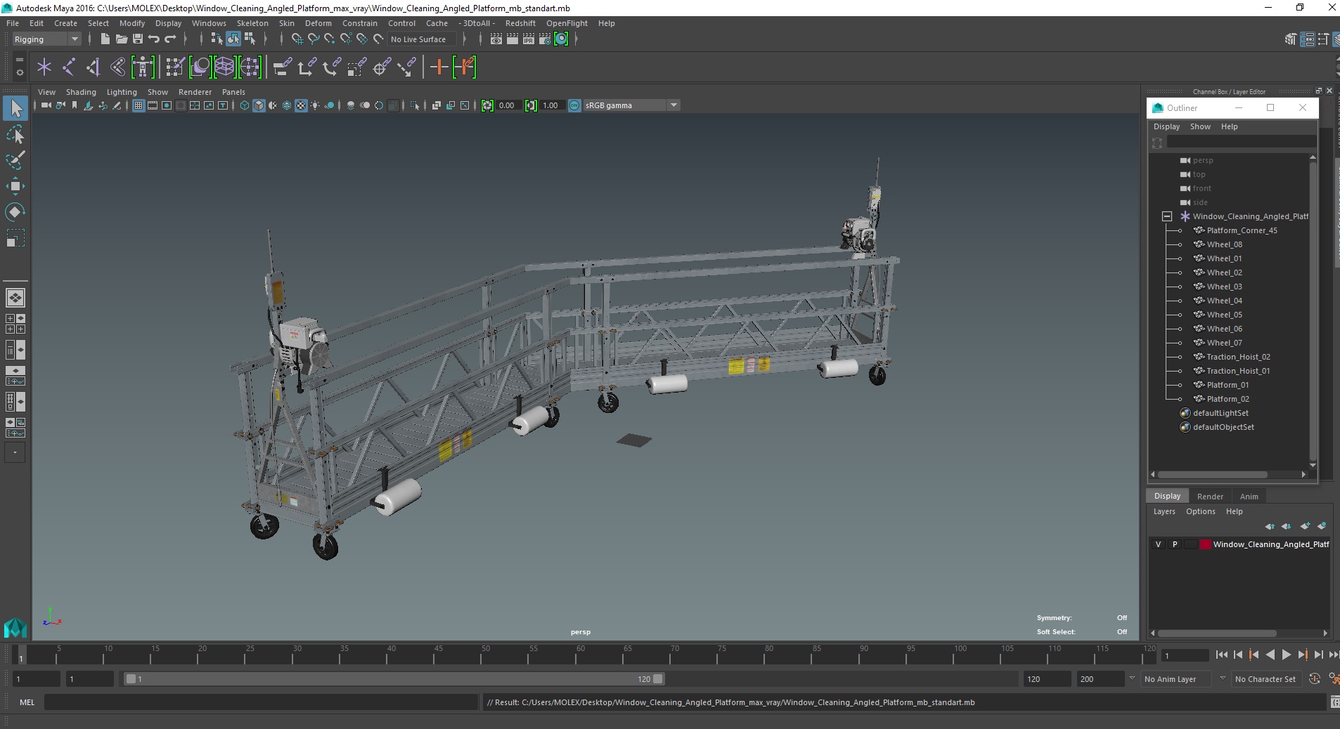 3D Window Cleaning Angled Platform