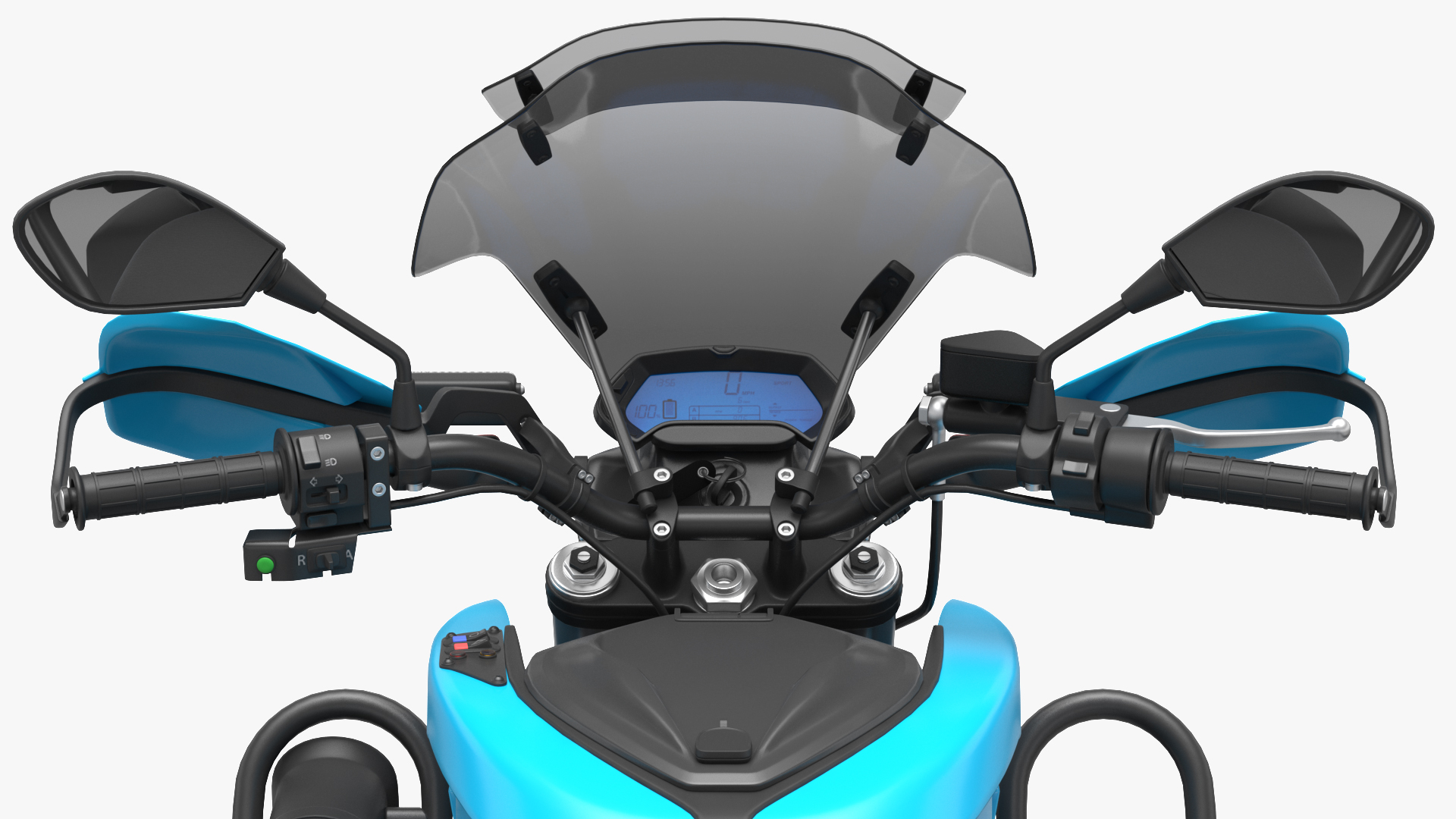 3D Electric Police Motorcycle