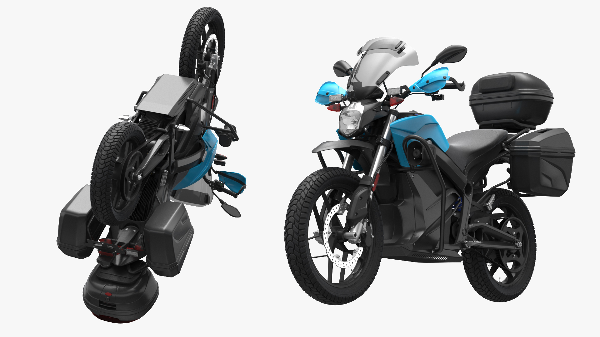 3D Electric Police Motorcycle