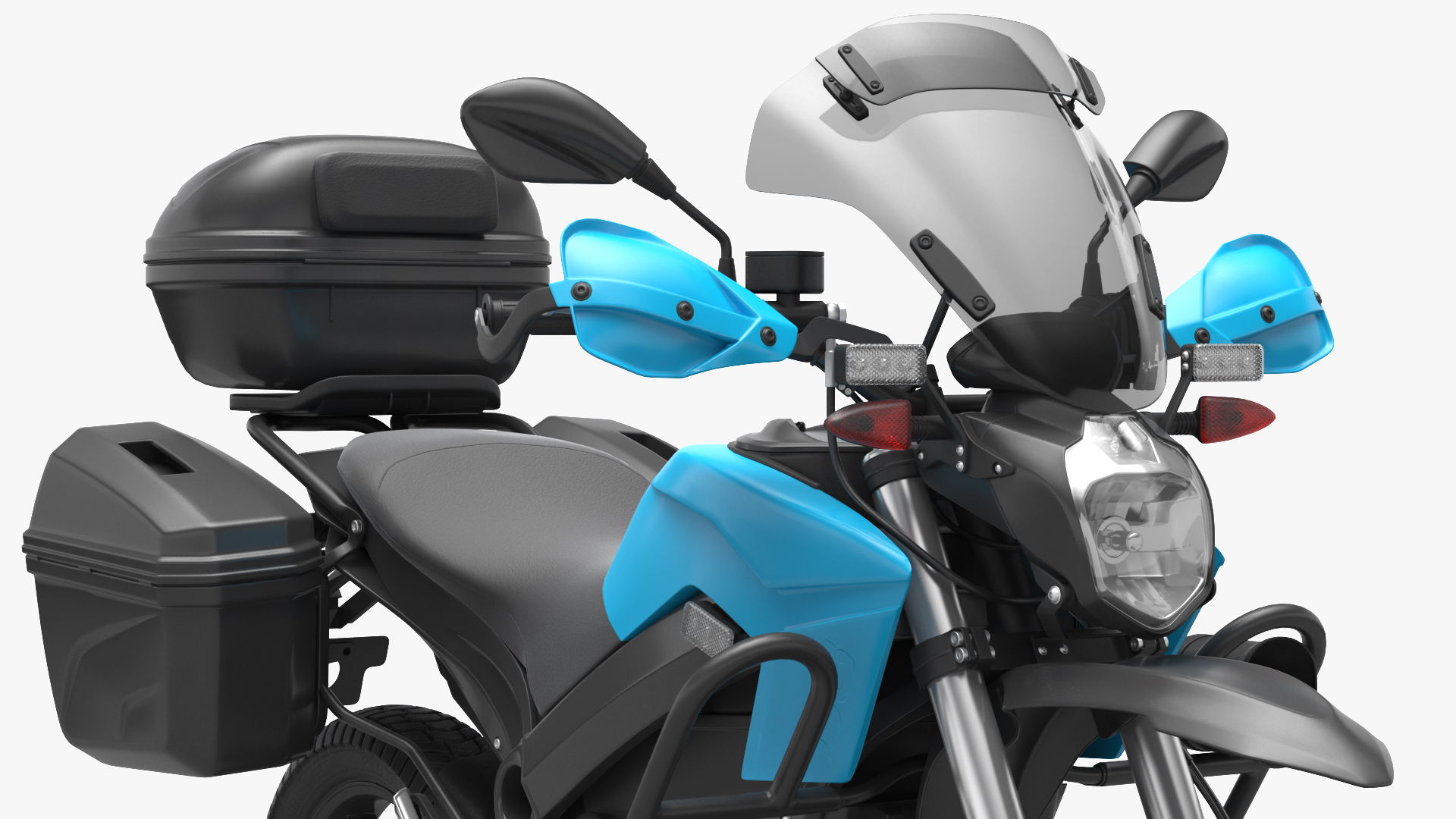 3D Electric Police Motorcycle