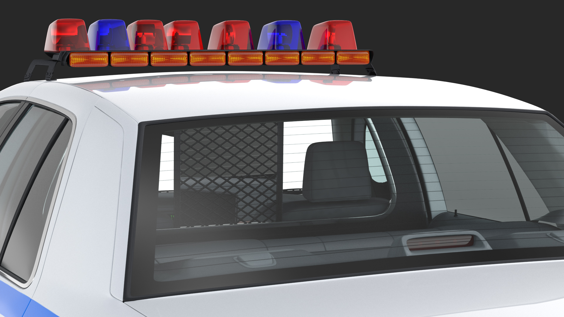 3D model Generic Police Car NYPD Rigged