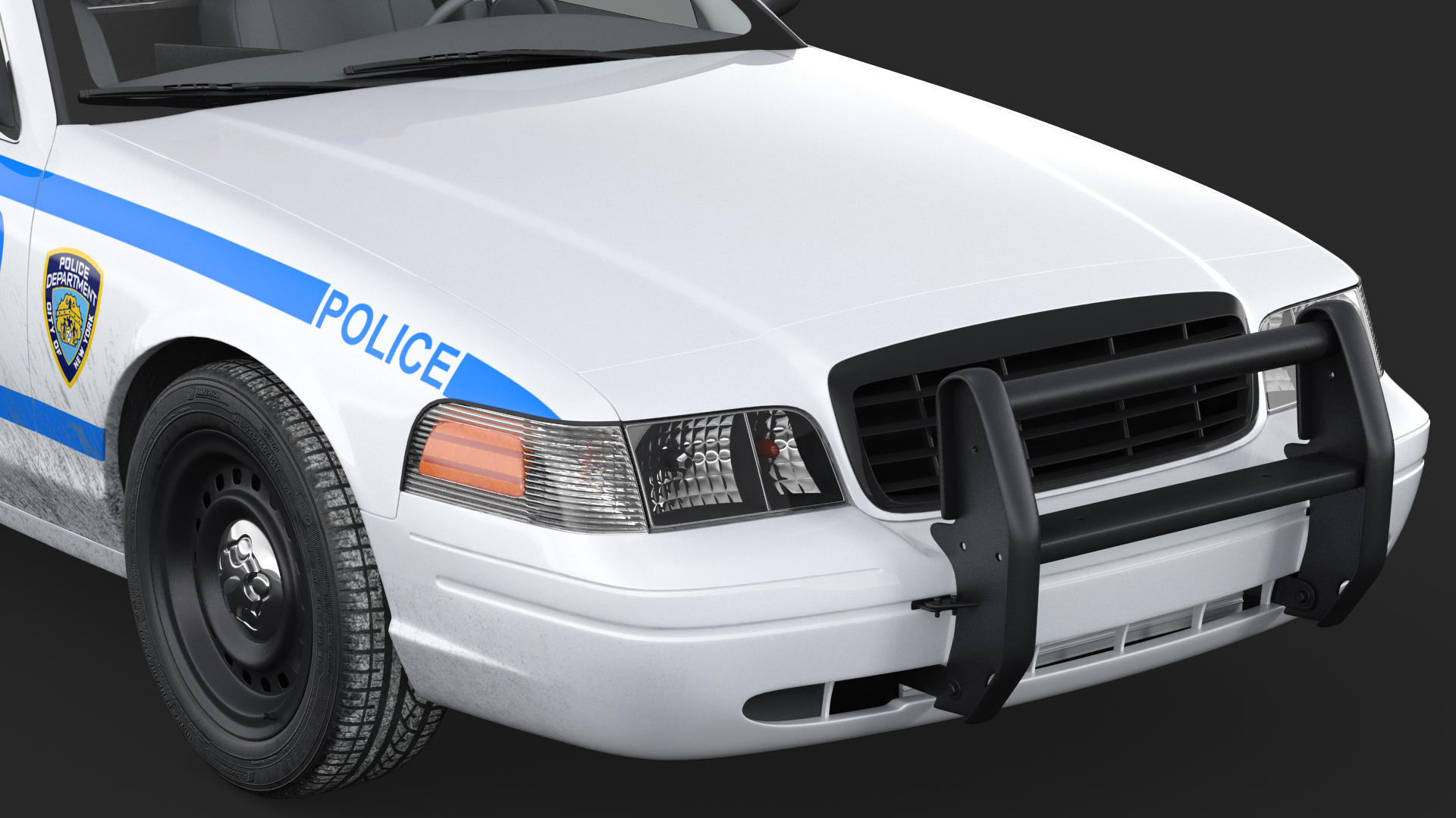 3D model Generic Police Car NYPD Rigged