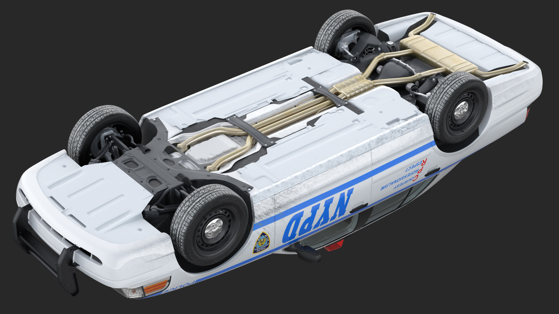 3D model Generic Police Car NYPD Rigged